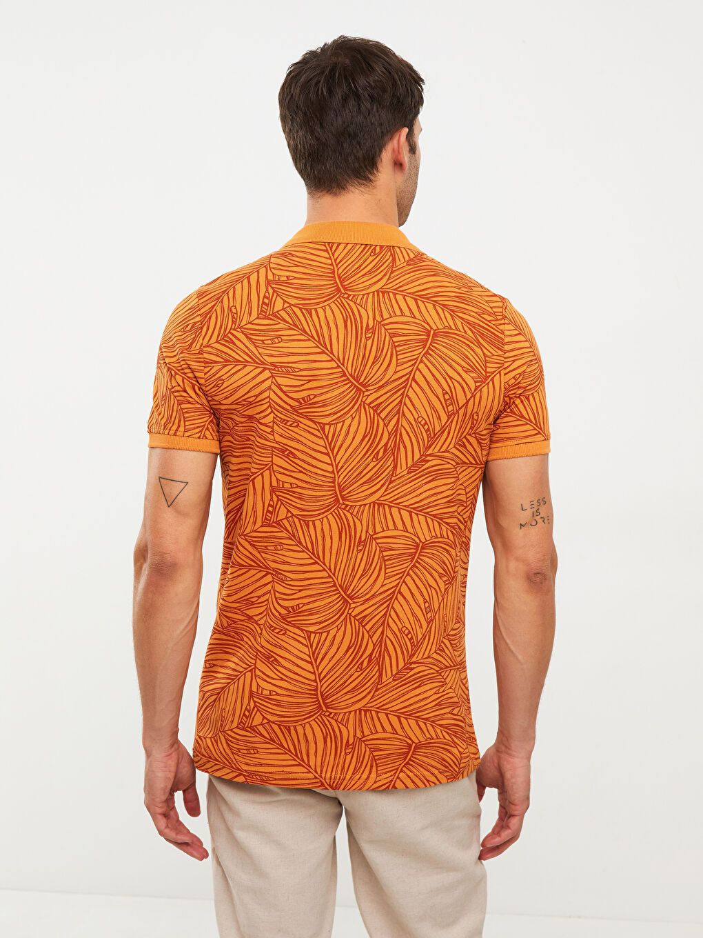 SOUTHBLUE Polo Neck Short Sleeve Patterned Men's T-Shirt -S2GU96Z8-GCG