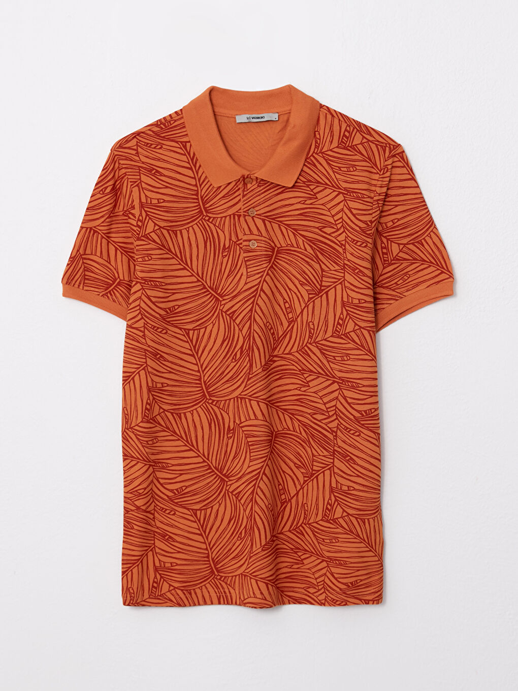 SOUTHBLUE Polo Neck Short Sleeve Patterned Men's T-Shirt -S2GU96Z8-GCG