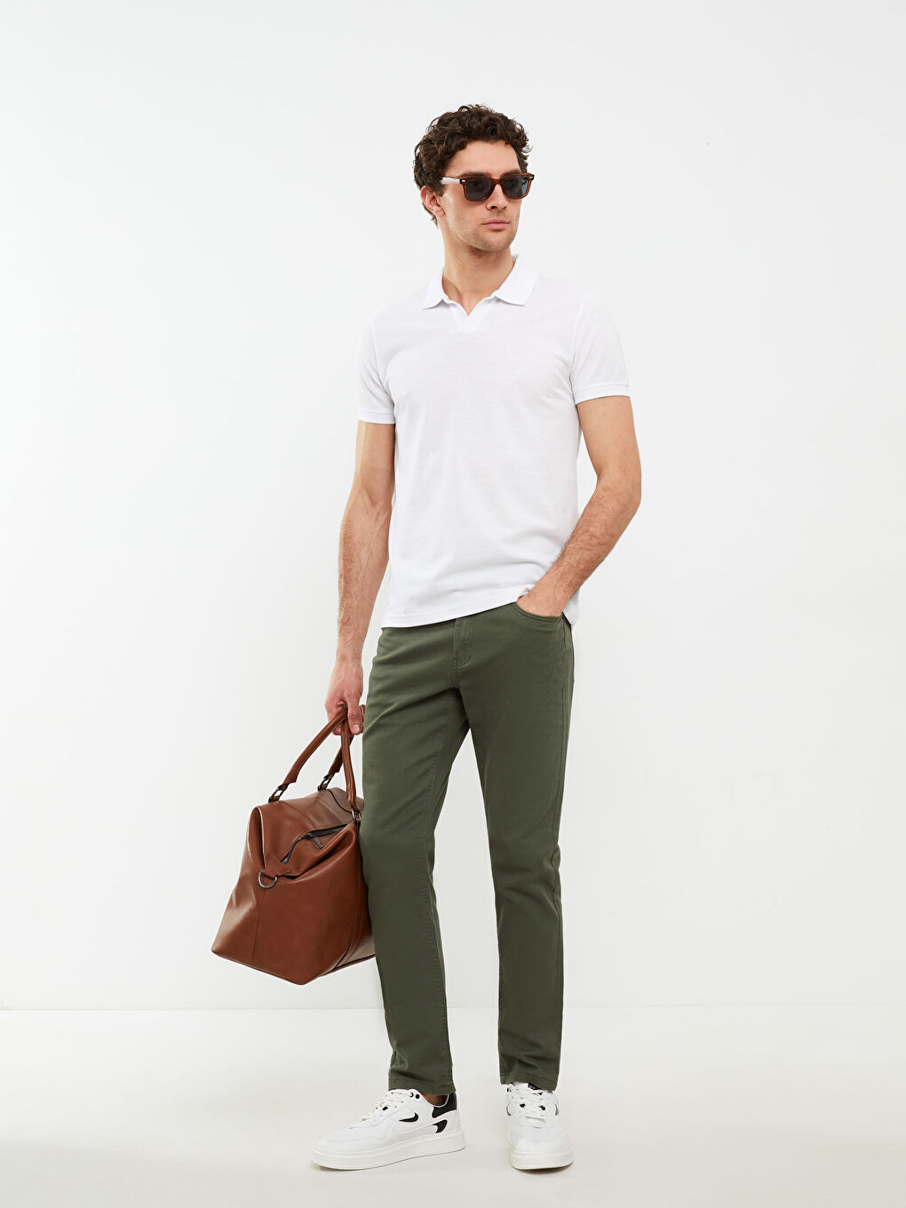 Polo Neck Short Sleeve Men's T-Shirt