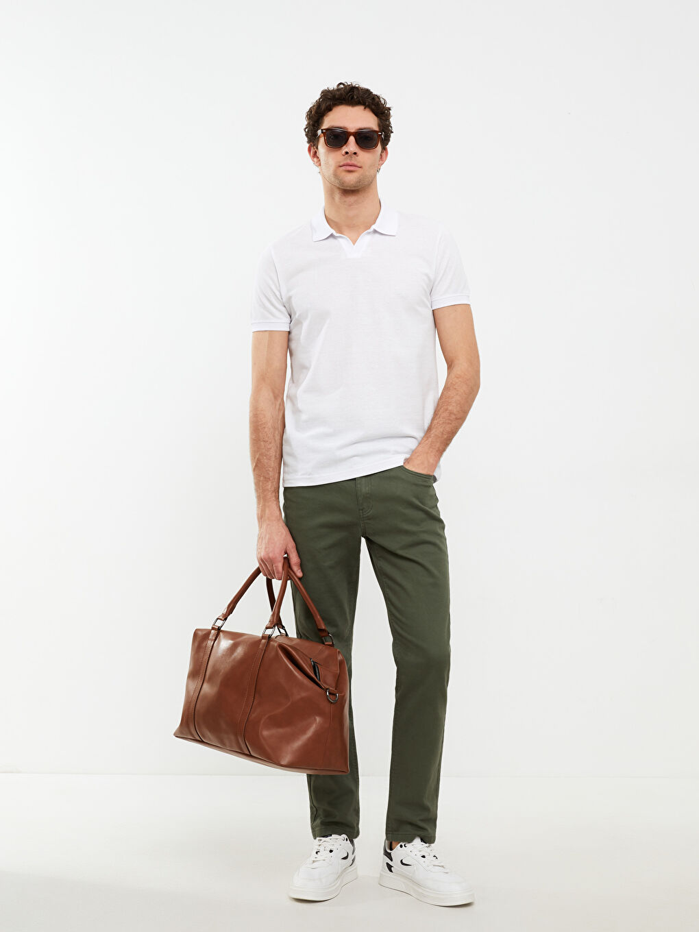 Polo Neck Short Sleeve Men's T-Shirt-1