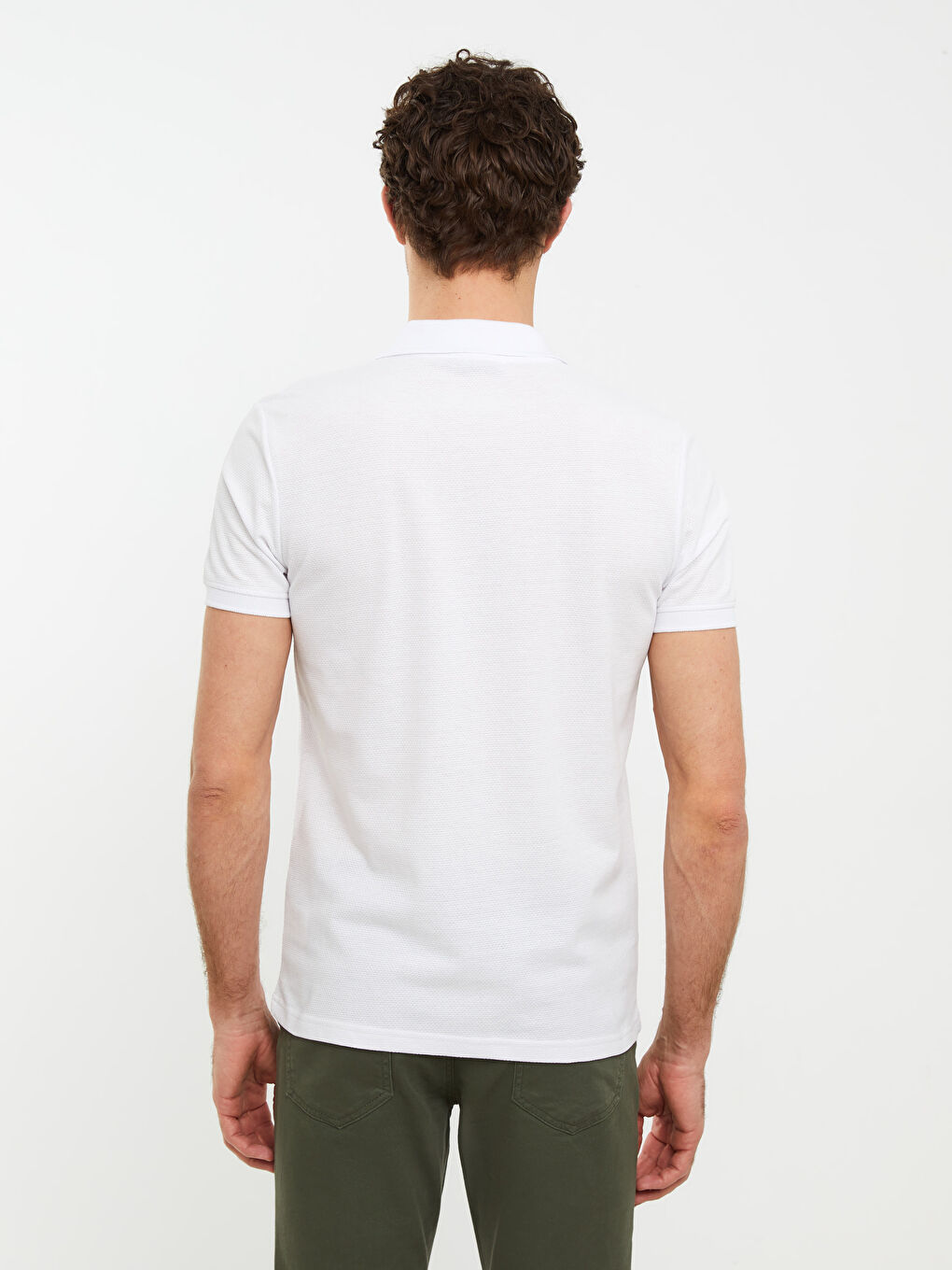 Polo Neck Short Sleeve Men's T-Shirt-3