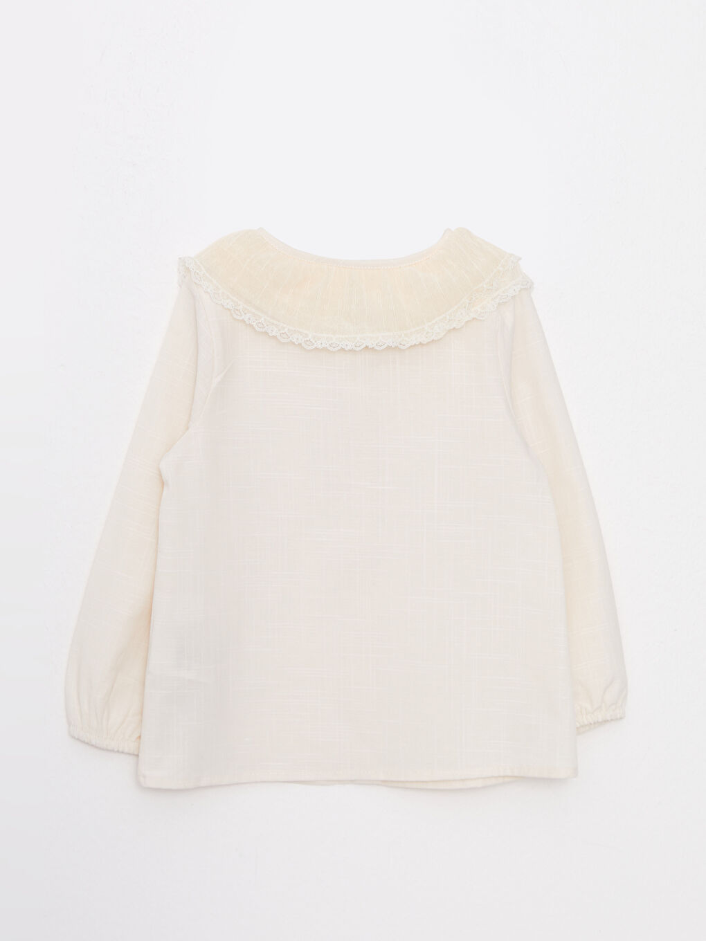 Chemise Bébé Fille en Coton à Rayures à Manches Longues Col Rond-1