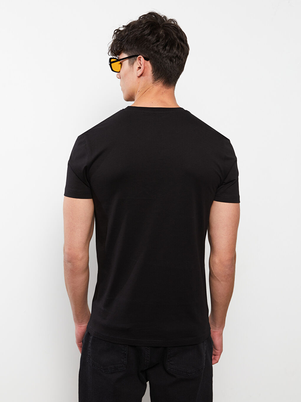 Crew Neck Short Sleeve Printed Combed Cotton Men's T-shirt-4