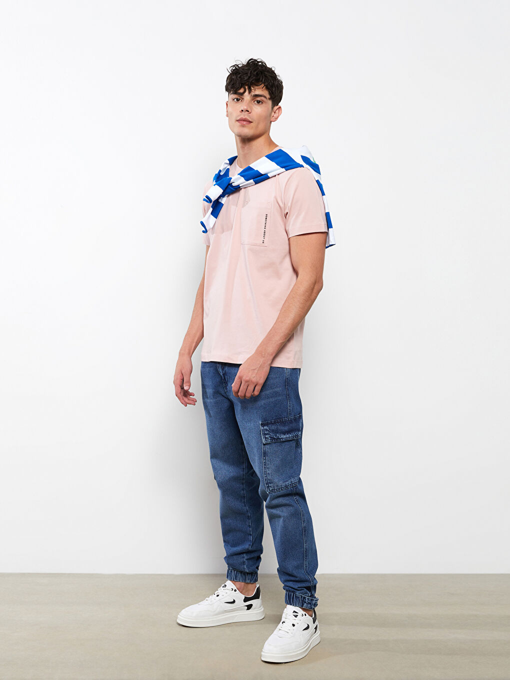 Tricou pentru Bărbați cu Guler Rotund, Mânecă Scurtă, Imprimat, din Bumbac Pieptănat-1