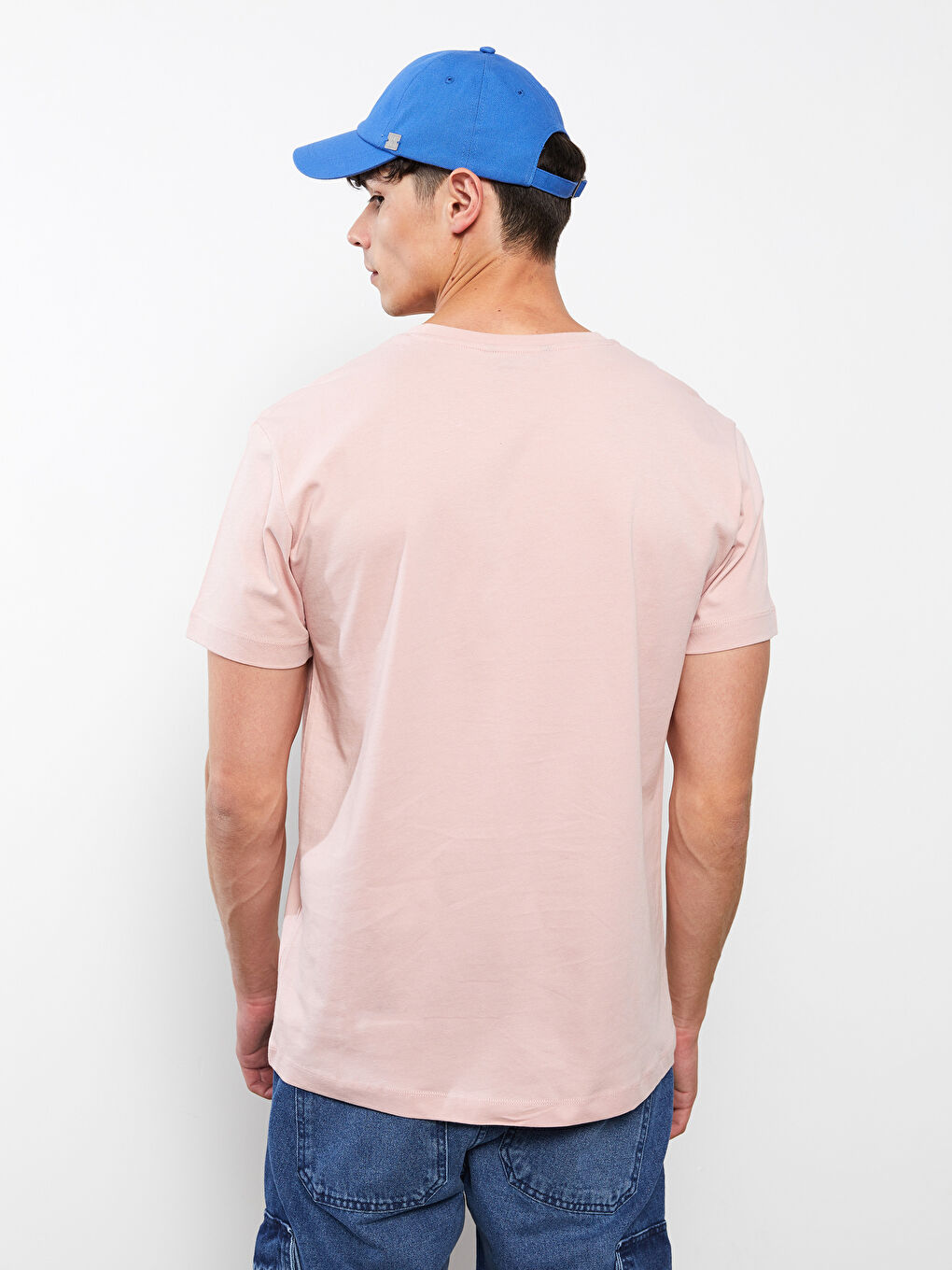 Tricou pentru Bărbați cu Guler Rotund, Mânecă Scurtă, Imprimat, din Bumbac Pieptănat-4