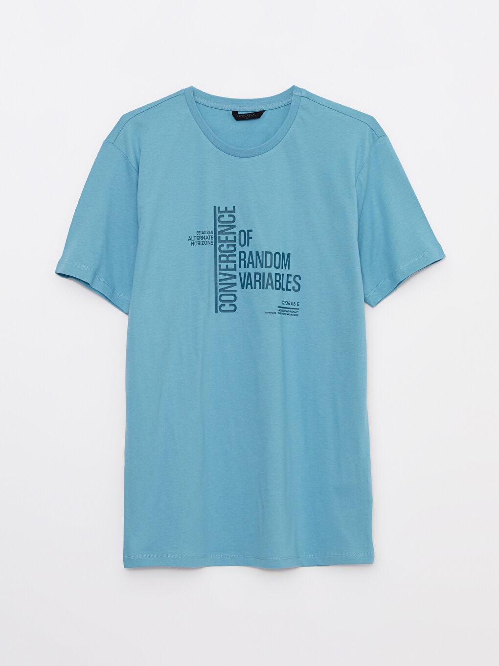 Crew Neck Short Sleeve Printed Combed Cotton Men's T-shirt-5