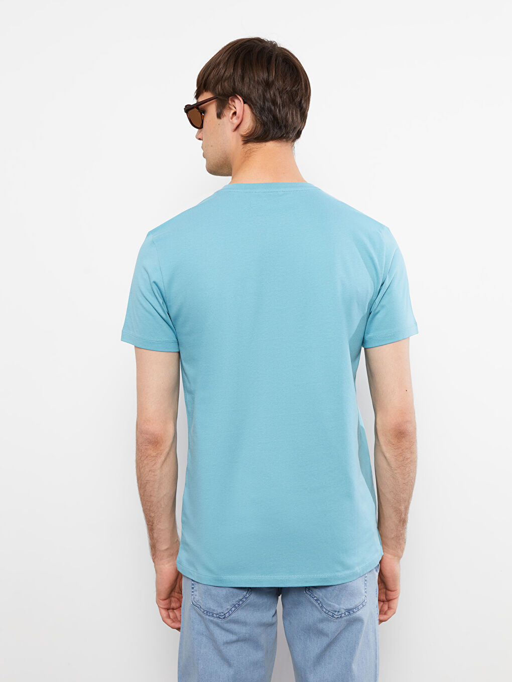 Crew Neck Short Sleeve Printed Combed Cotton Men's T-shirt-4