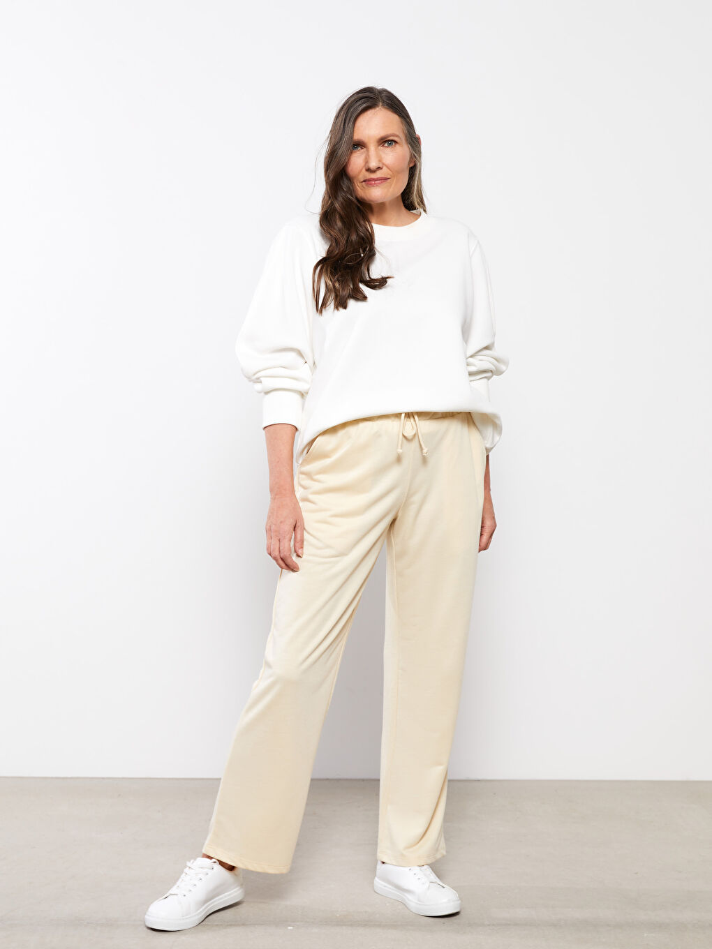 Elastic Waist Regular Pocket Detailed Women's Sweatpants