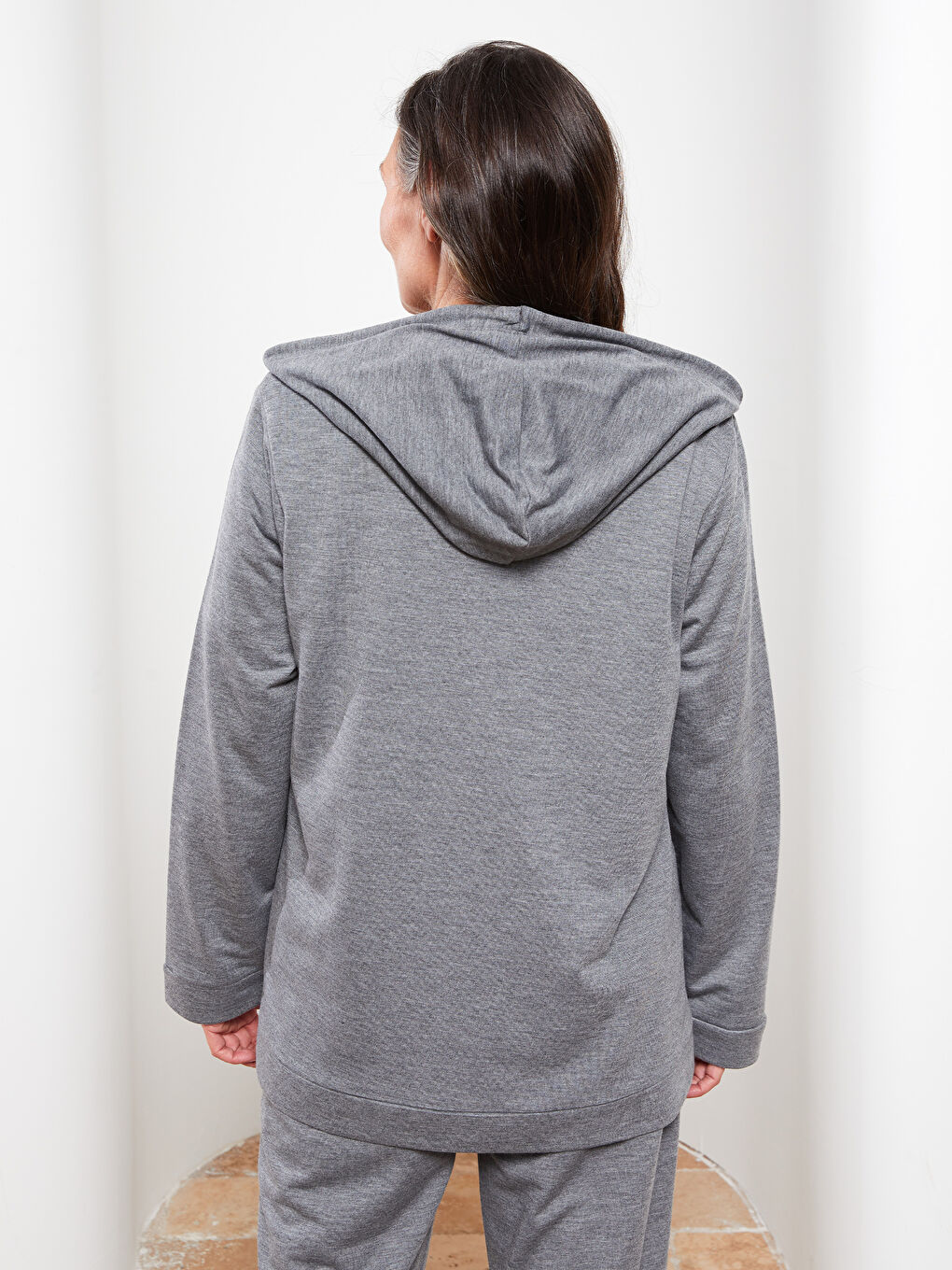 LC Waikiki Hooded Plain Long Sleeve Women's Sports Cardigan -S2GY17Z8-JNC