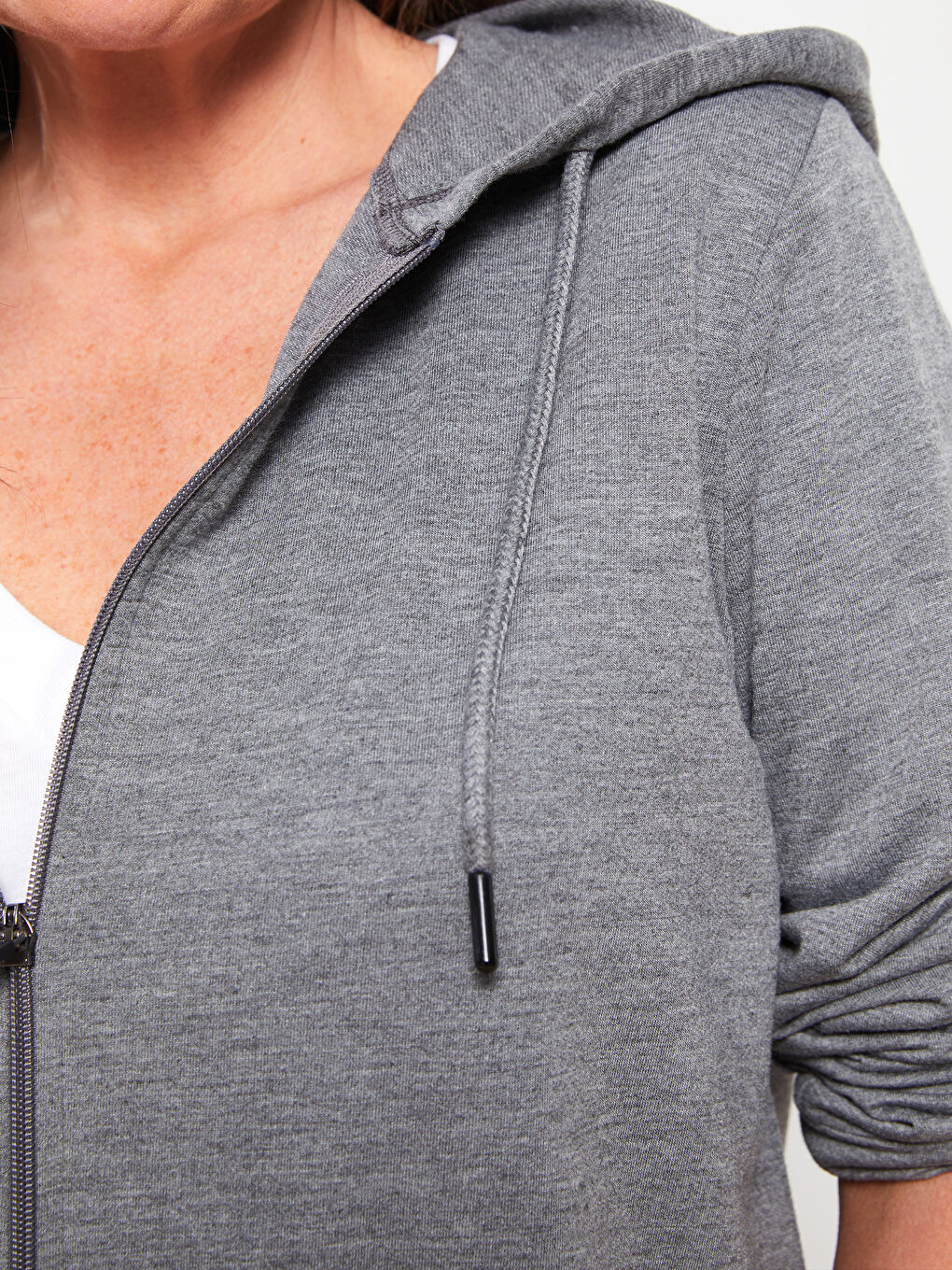 LC Waikiki Hooded Plain Long Sleeve Women's Sports Cardigan -S2GY17Z8-JNC