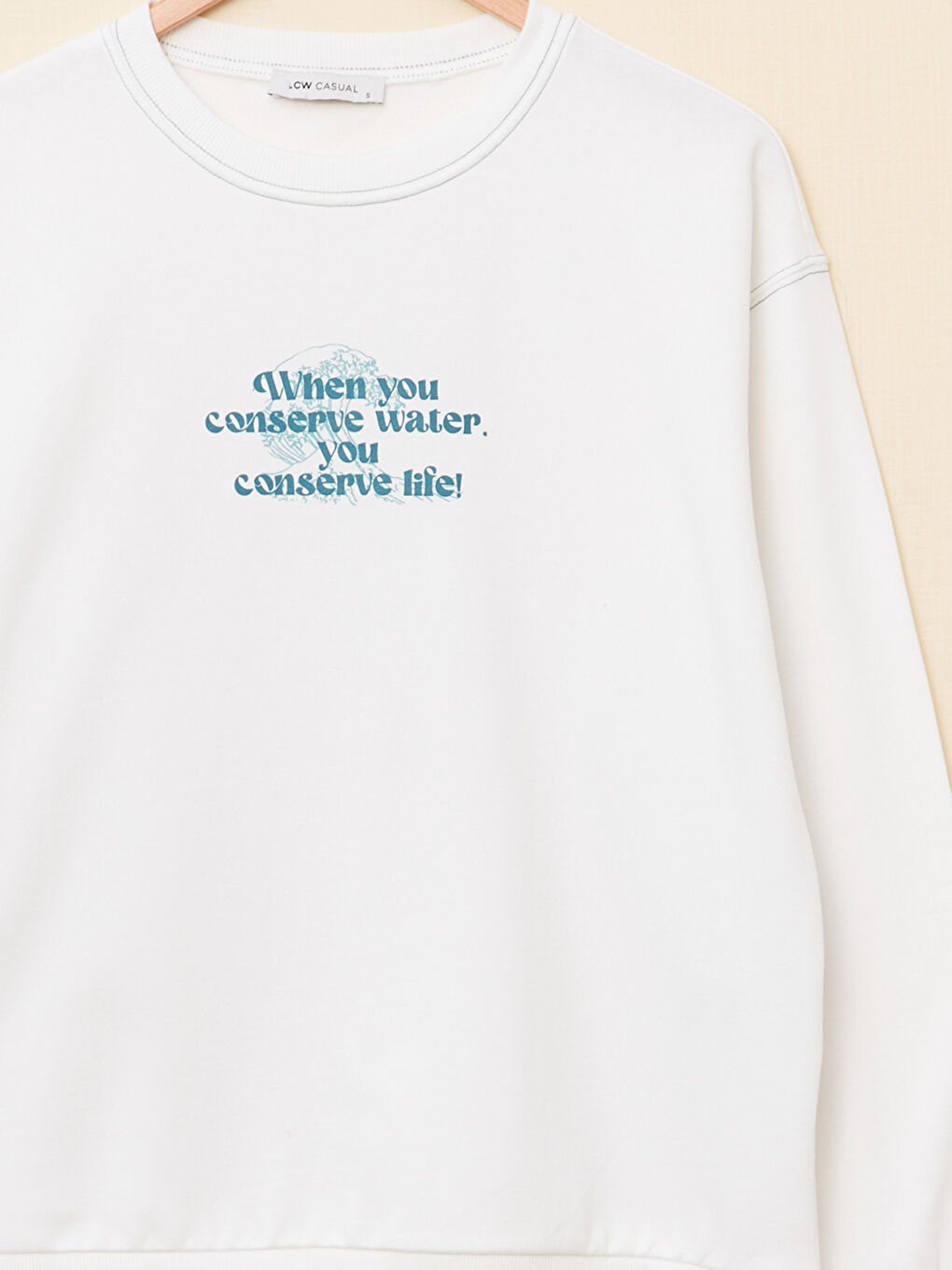 Crew Neck Printed Long Sleeve Women's Sweatshirt-7