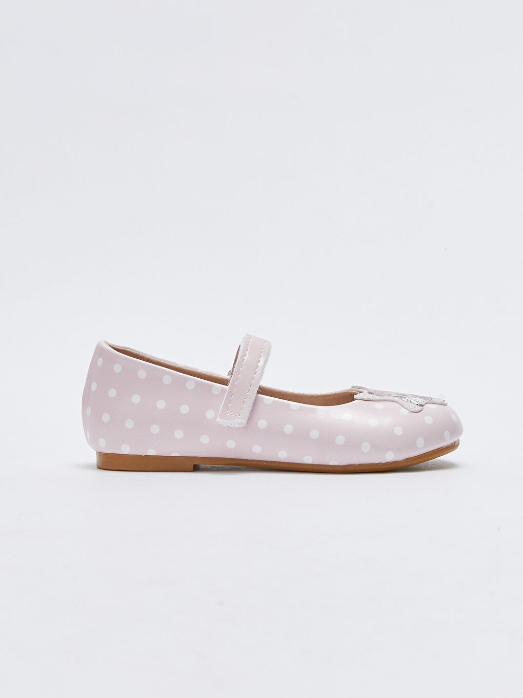 LCW STEPS Minnie Mouse Licensed Patch Detailed Hook and Loop Closure Girls' Flats -S2GY69Z4-LSZ