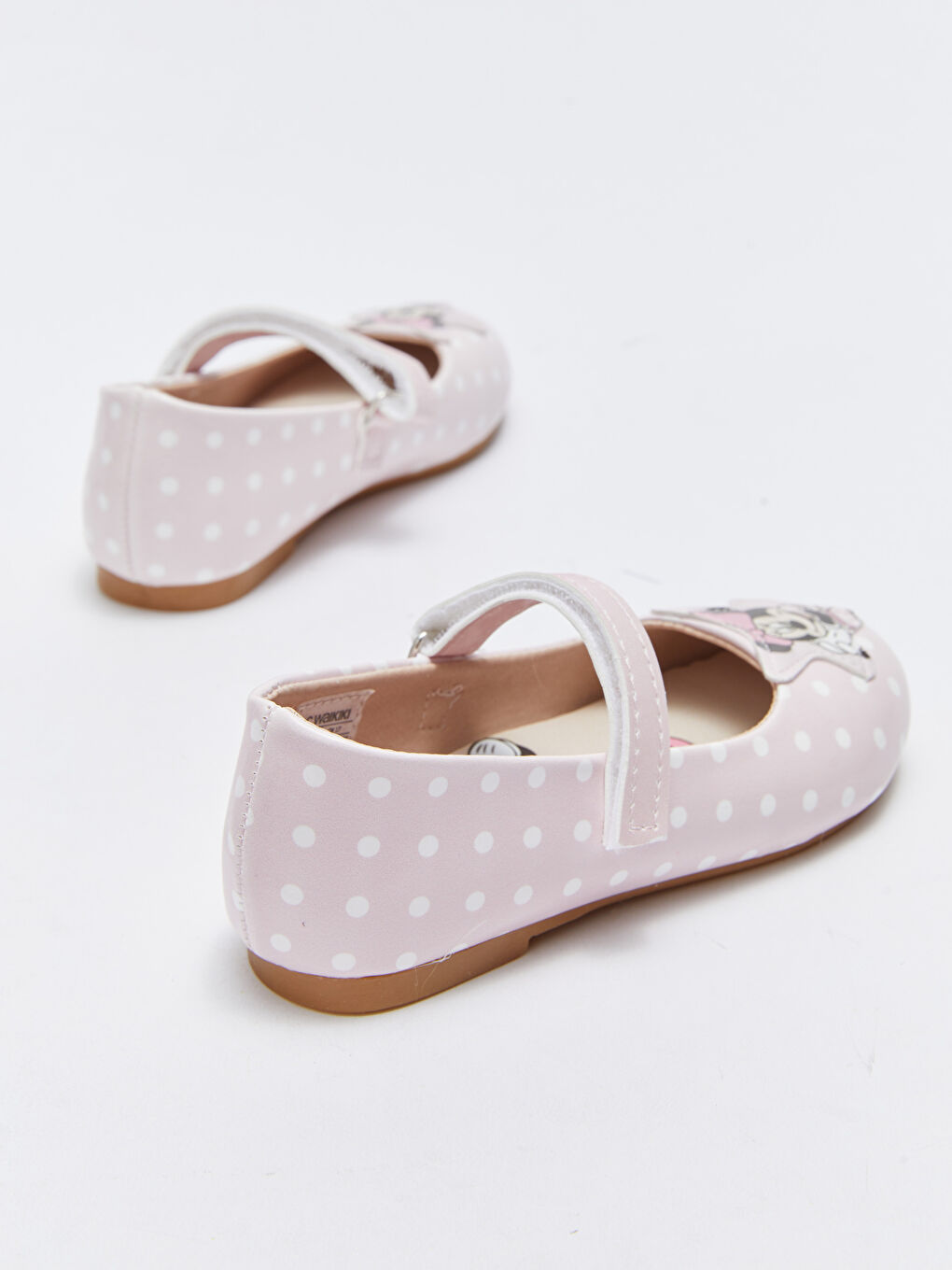 LCW STEPS Minnie Mouse Licensed Patch Detailed Hook and Loop Closure Girls' Flats -S2GY69Z4-LSZ