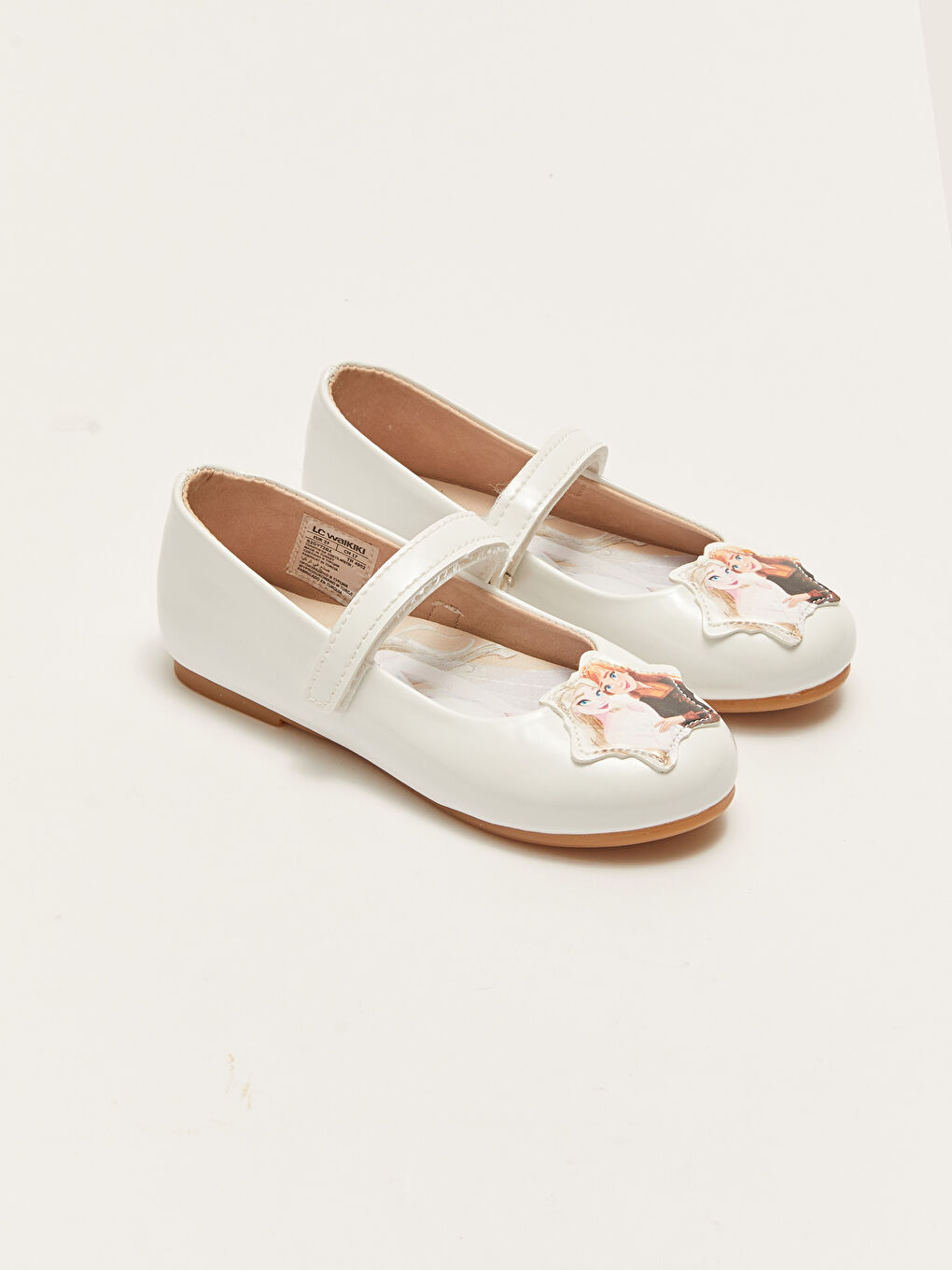 Frozen Licensed Leather Look Girls' Flats with Hook and Loop -S2GY72Z4-J5E