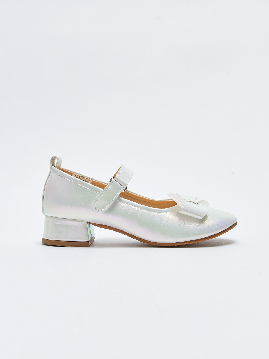 LCW STEPS Leather Look Hook and Loop Bow Detailed Girls' Flat Shoes -S2GY79Z4-DCS