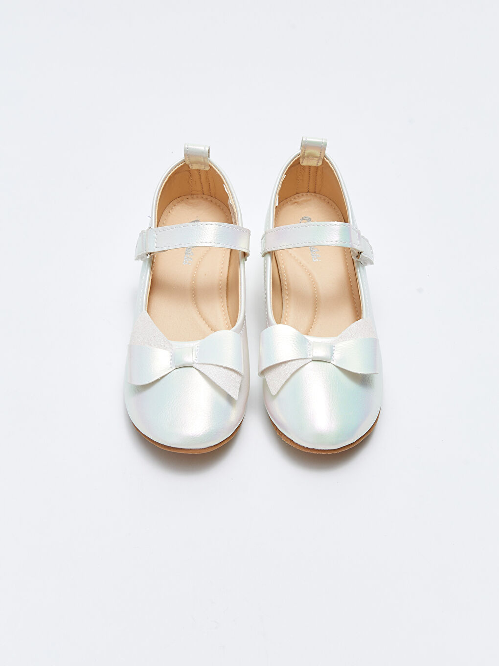 LCW STEPS Leather Look Hook and Loop Bow Detailed Girls' Flat Shoes -S2GY79Z4-DCS
