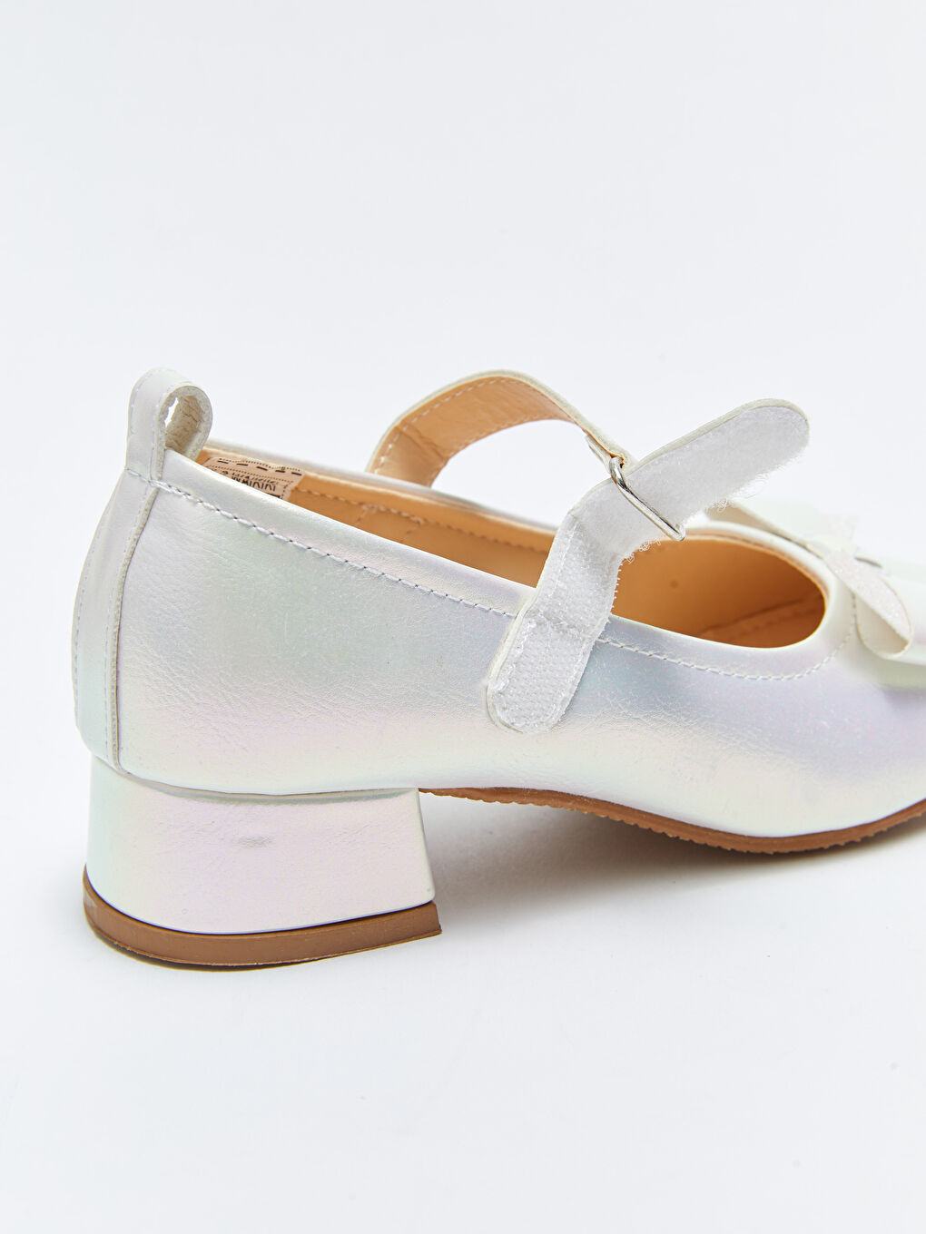 LCW STEPS Leather Look Hook and Loop Bow Detailed Girls' Flat Shoes -S2GY79Z4-DCS