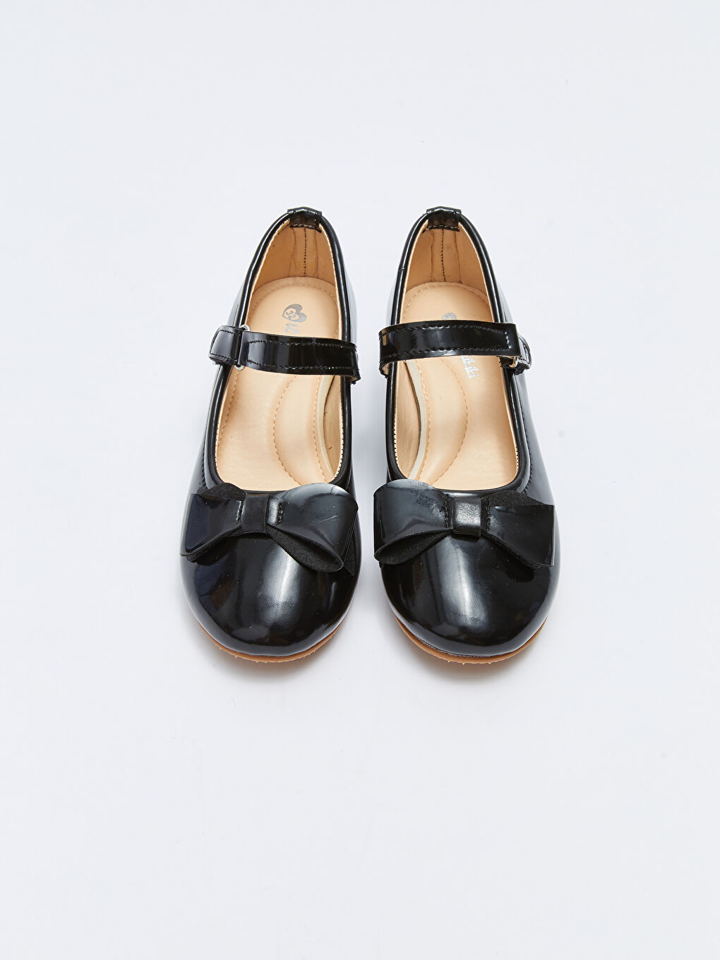 LCW STEPS Leather Look Hook and Loop Bow Detailed Girls' Flat Shoes -S2GY79Z4-HUC