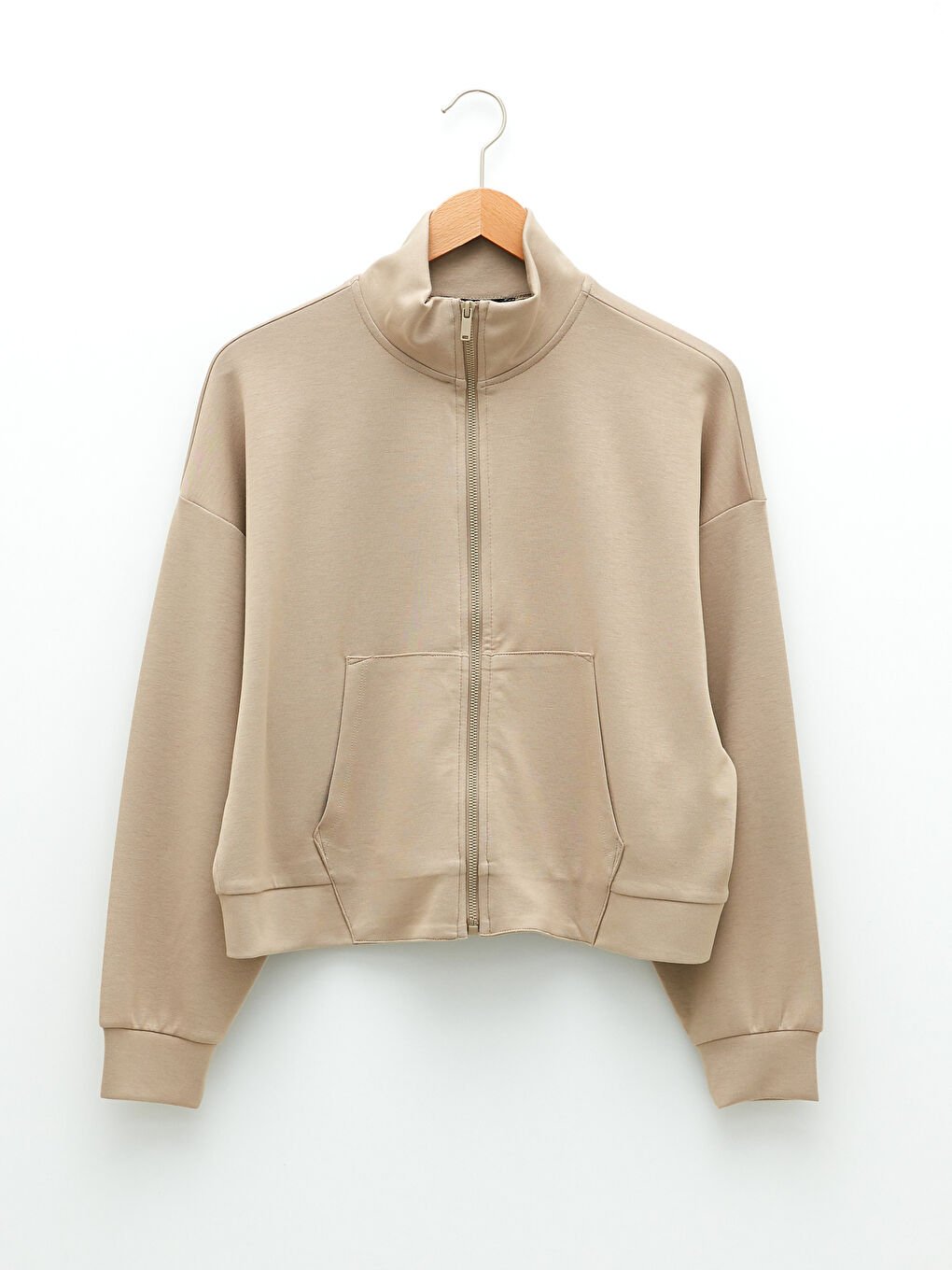 كارديجان رياضي بياقة قمع للسيدات-5