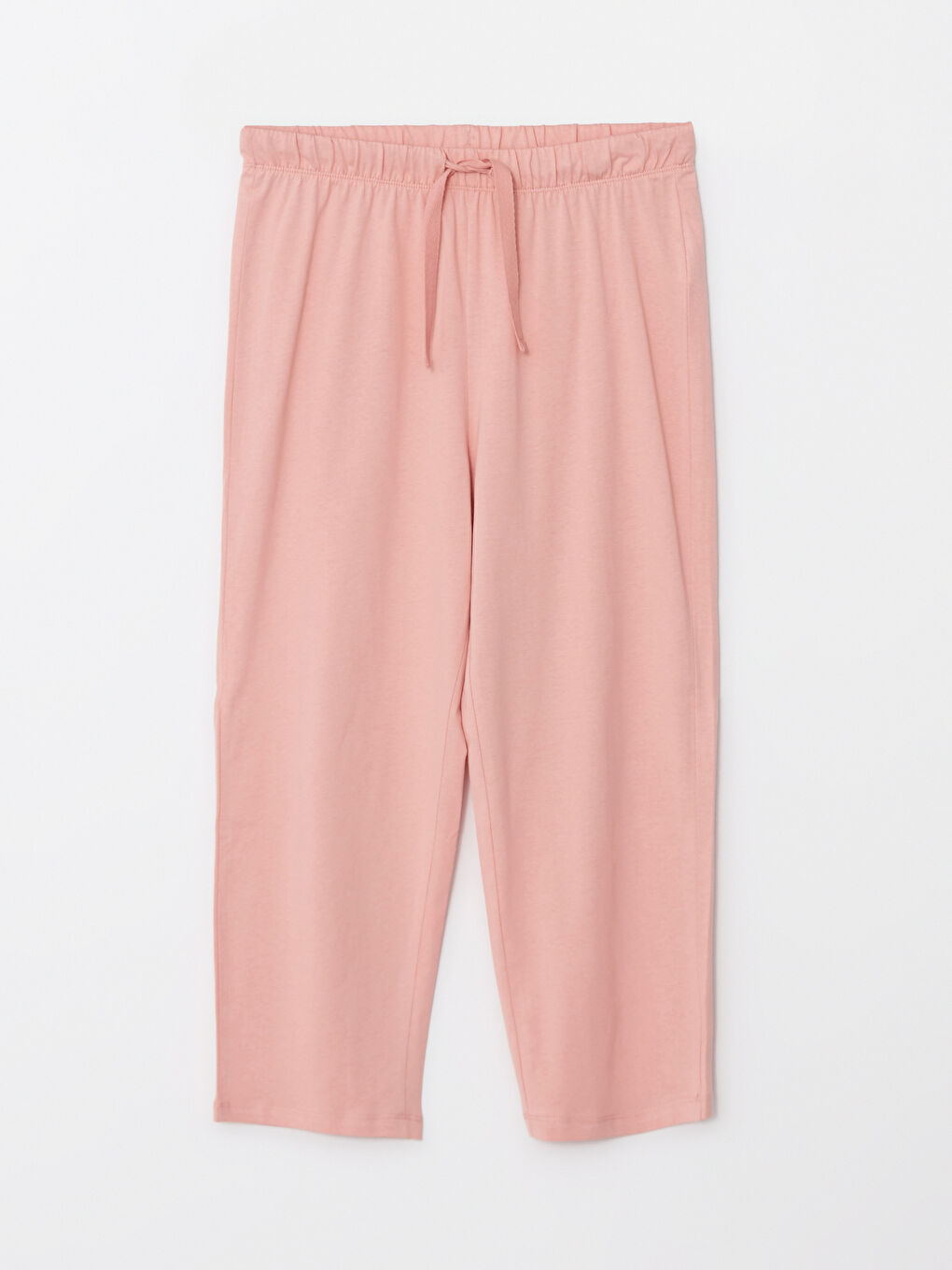 طقم بيجامة ياقة دائرية كم قصير مطبوع قطن للسيدات-7