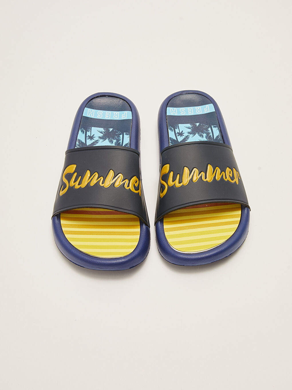 Lacivert Baskılı Tek Bantlı Erkek Çocuk Terlik-2