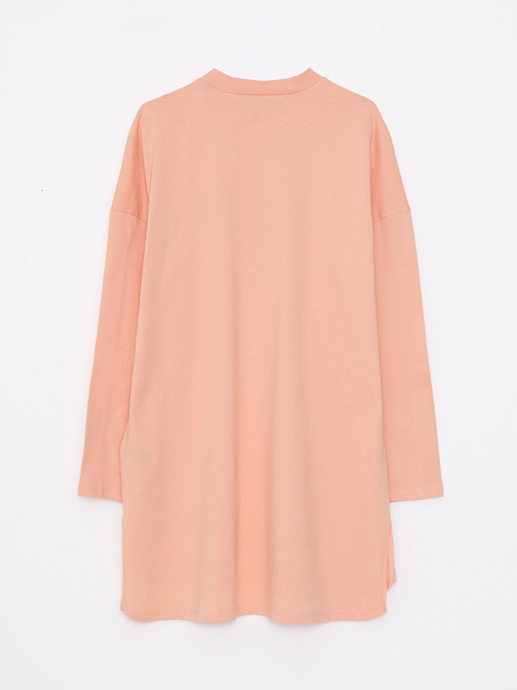 Crew Neck Printed Long Sleeve Cotton Women's Tunic-6