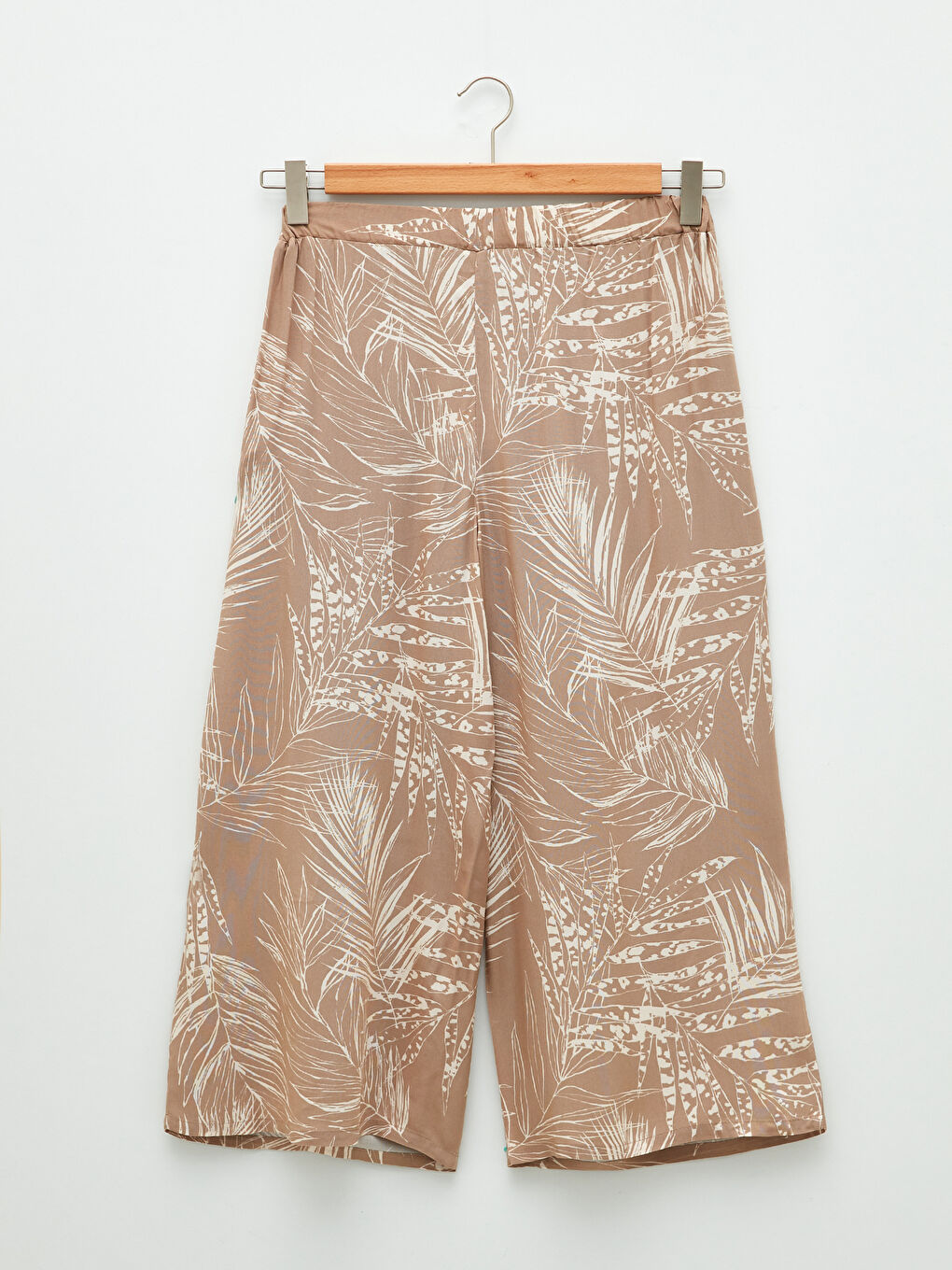 Elastic Waist Patterned Viscose Women Capri -S2H182Z8-LQB