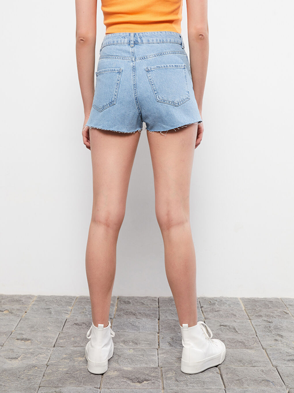 High Waist Mom Fit Embroidered Women's Rodeo Jean Shorts -S2H204Z8-311