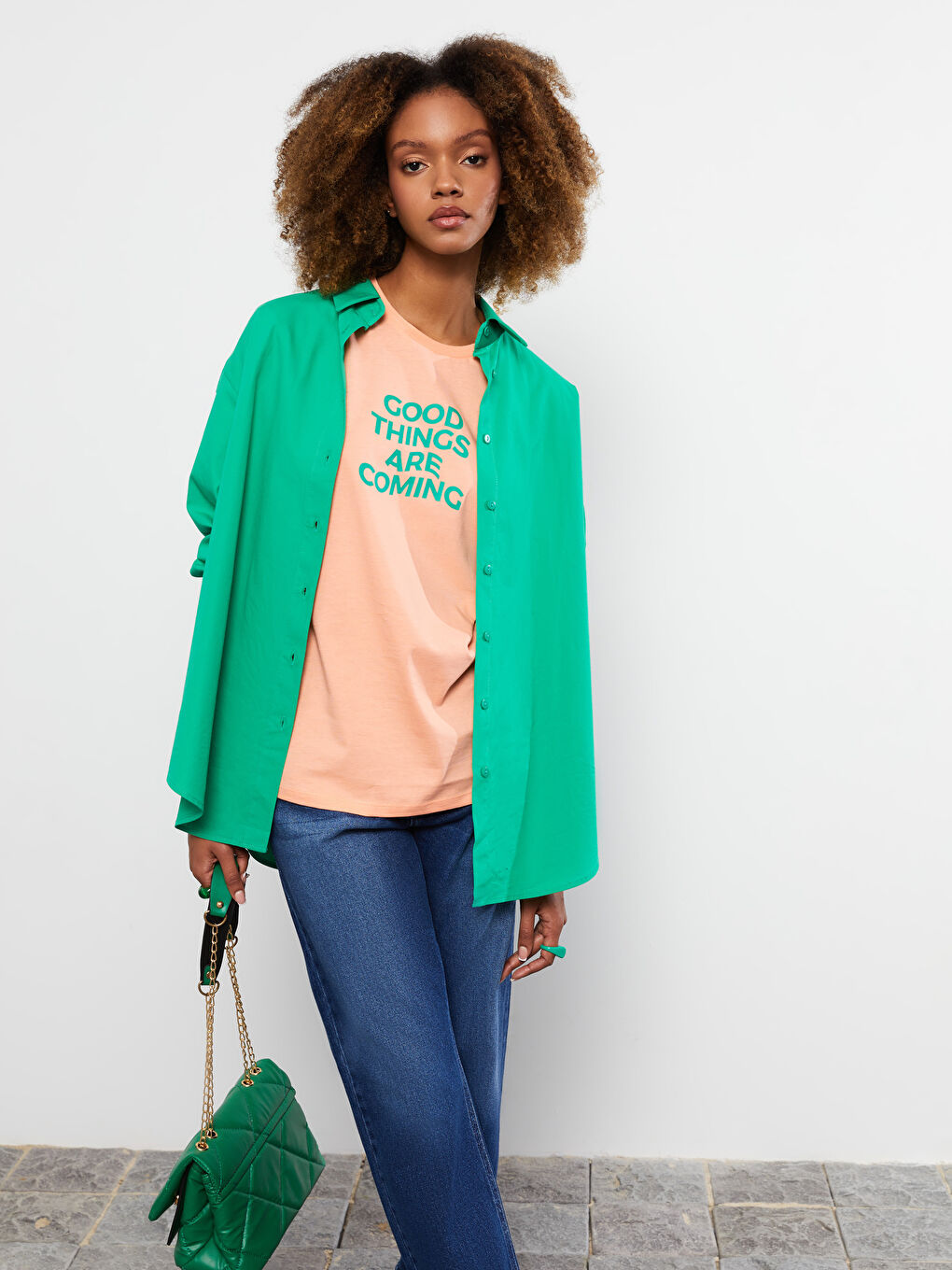 Crew Neck Printed Short Sleeve Cotton Women's T-shirt-2