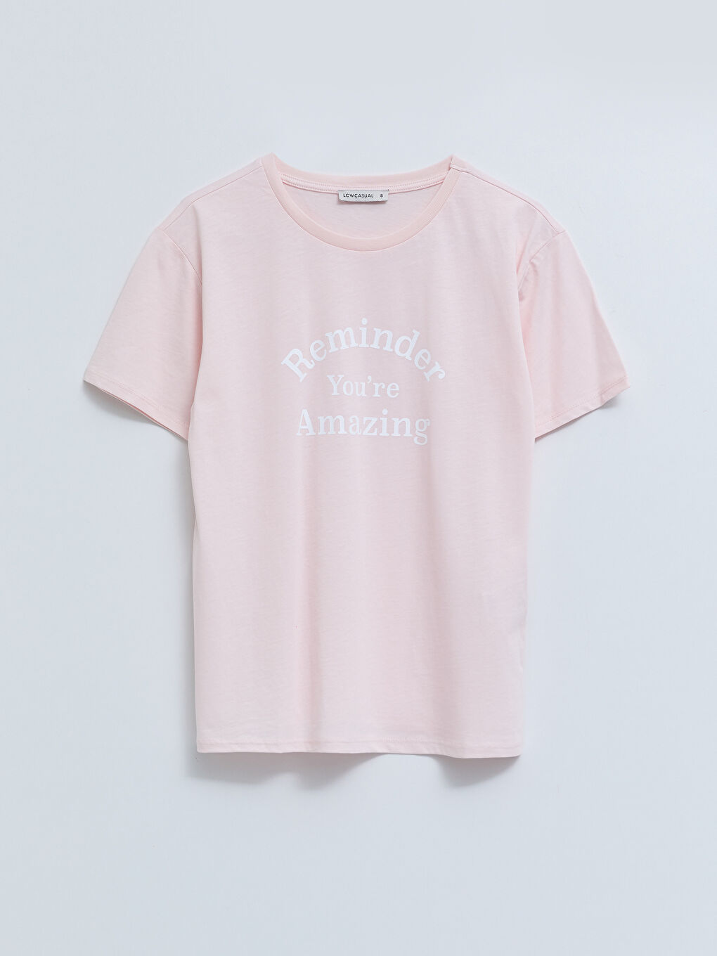 Majica od pamuka sa okruglim izrezom, štampom i kratkim rukavima za žene-5