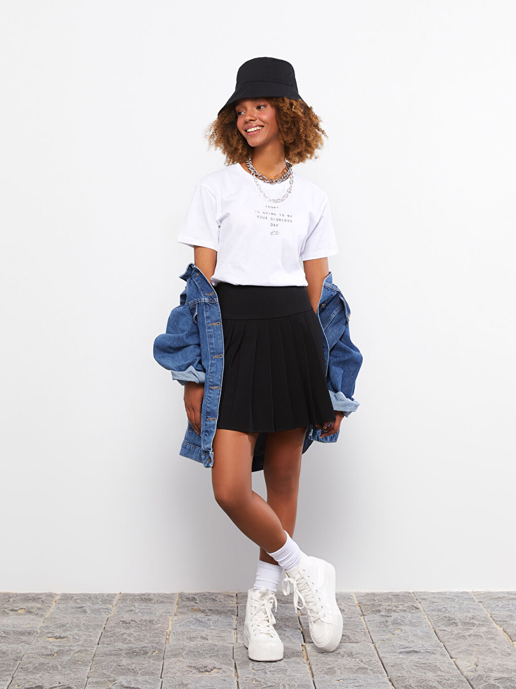 Crew Neck Printed Short Sleeve Cotton Women's T-shirt