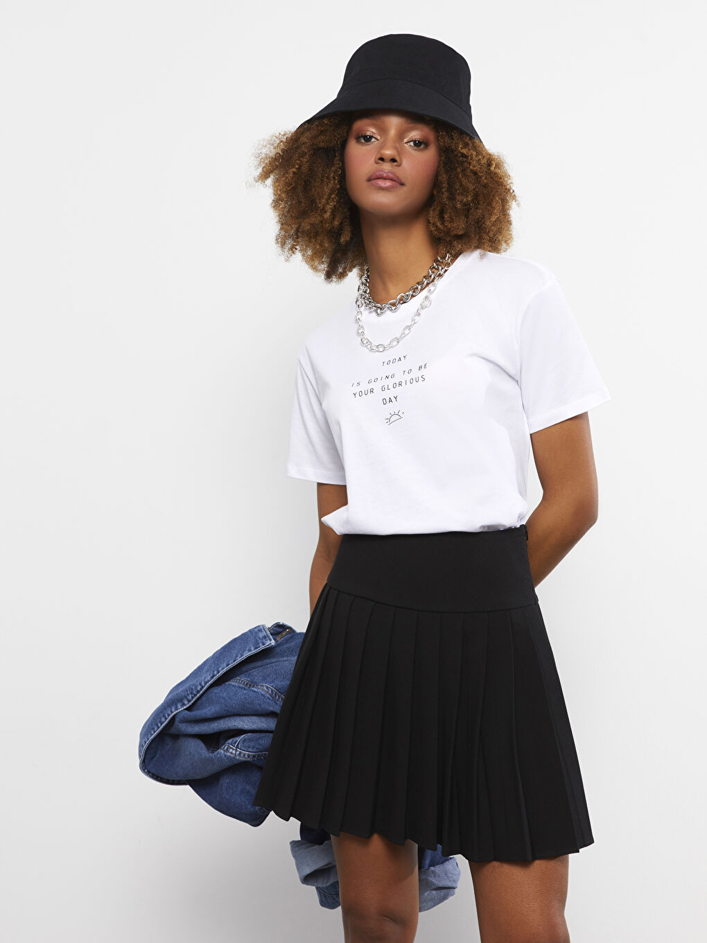 Crew Neck Printed Short Sleeve Cotton Women's T-shirt-1