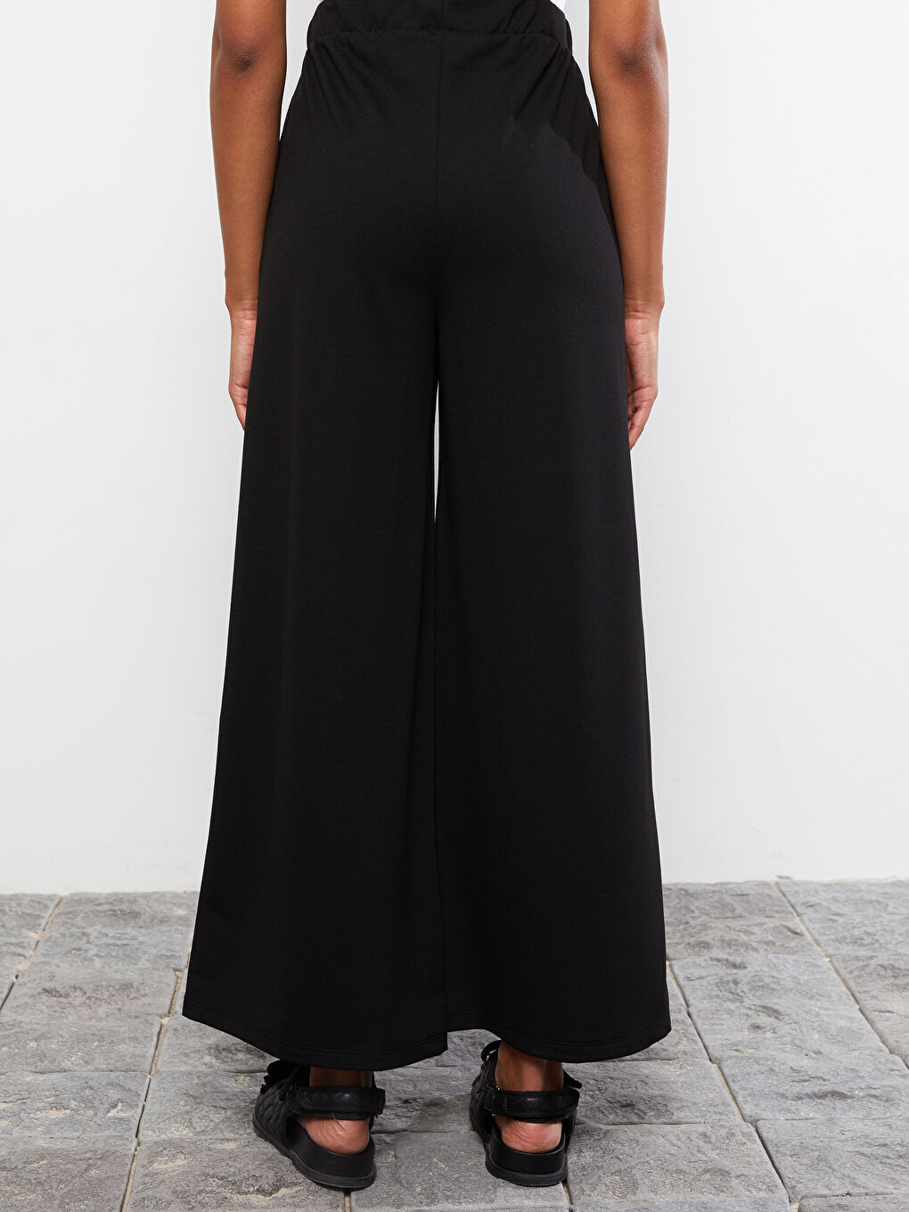 Elastic Waist Comfortable Fit Flat Pocket Detailed Women's Capri -S2H251Z8-RQN