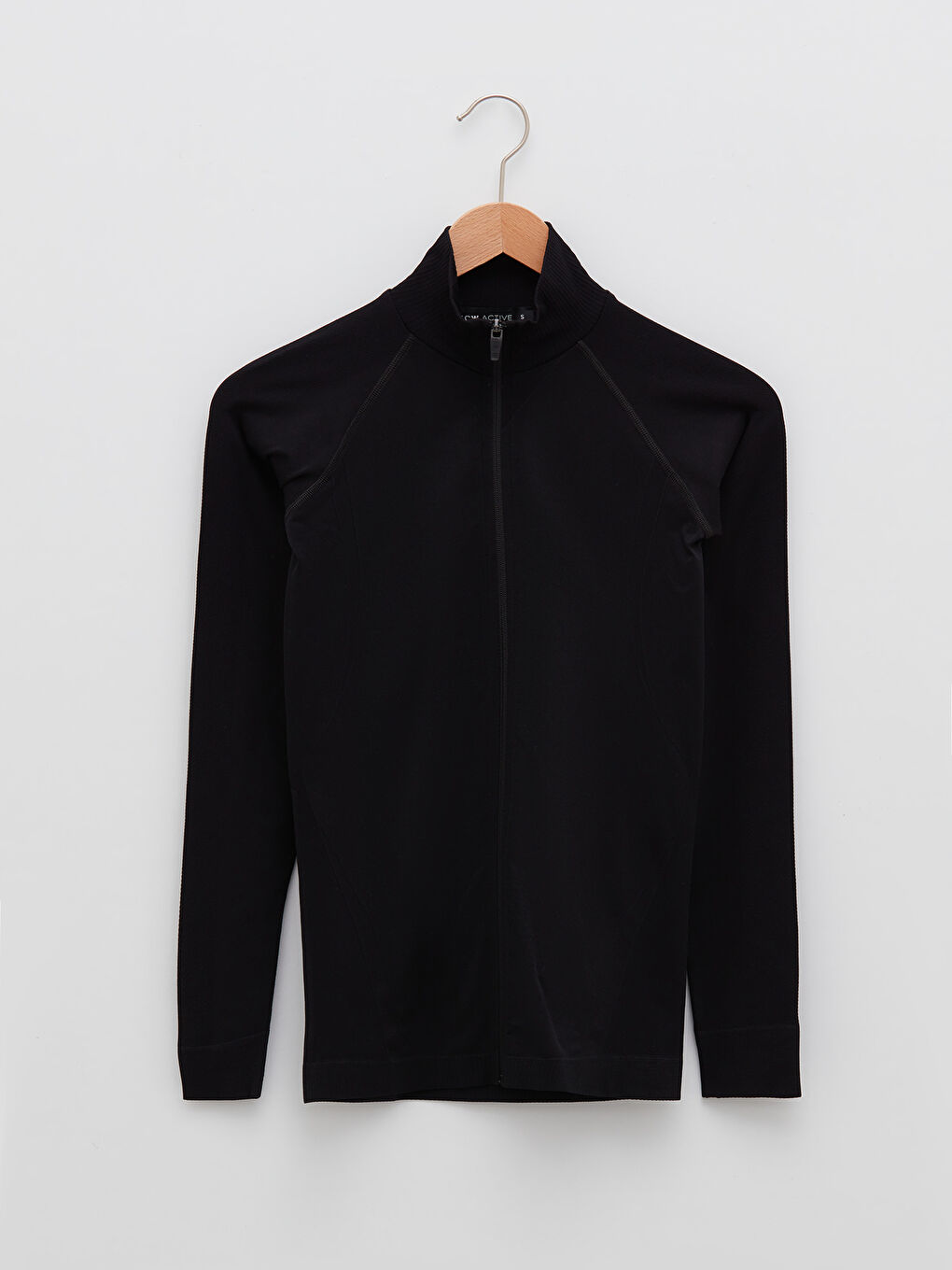 Siyah Dik Yaka Kadın Spor Hırka-5