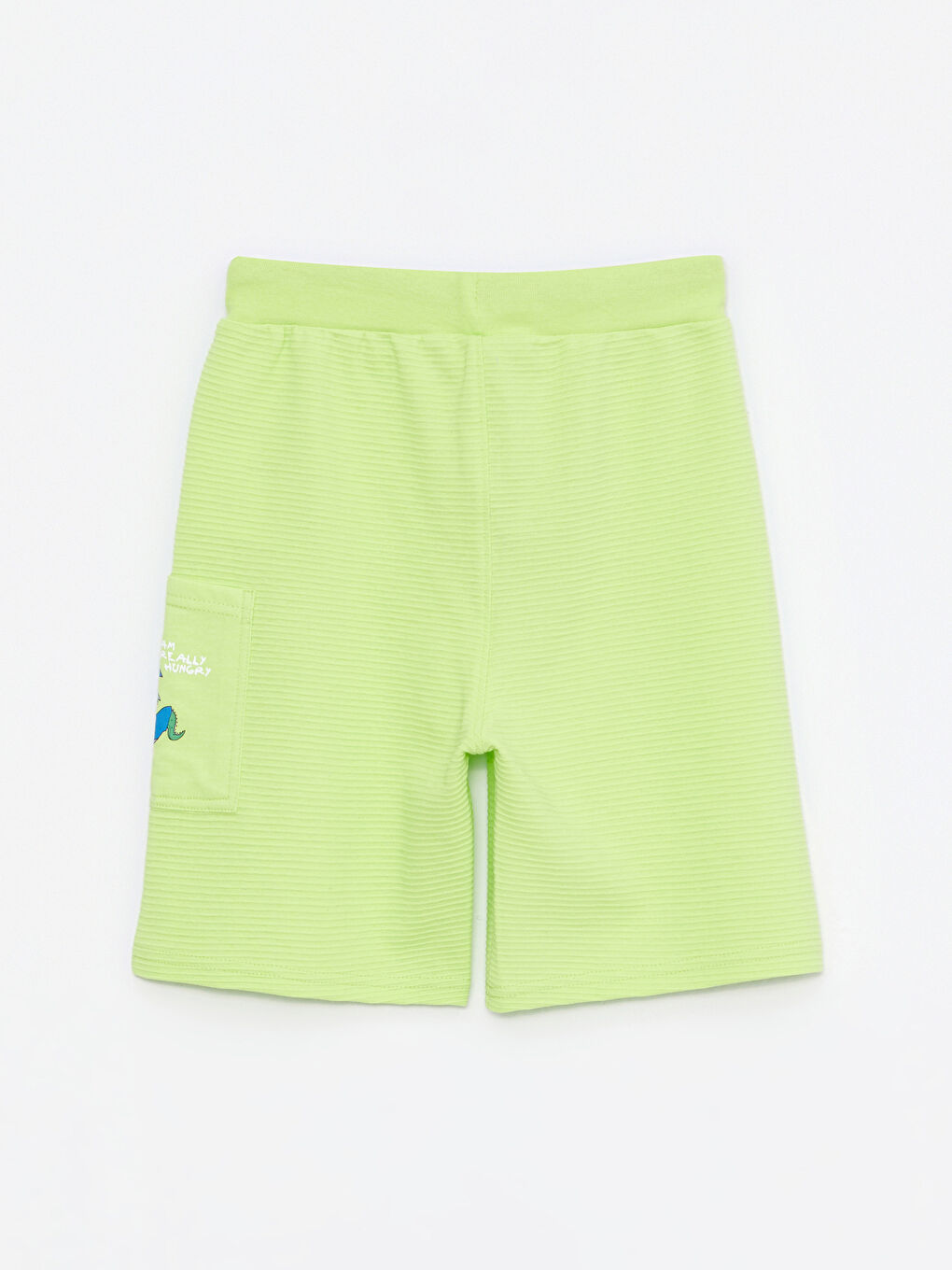 Yeşil Beli Lastikli Baskılı Erkek Çocuk Şort-1