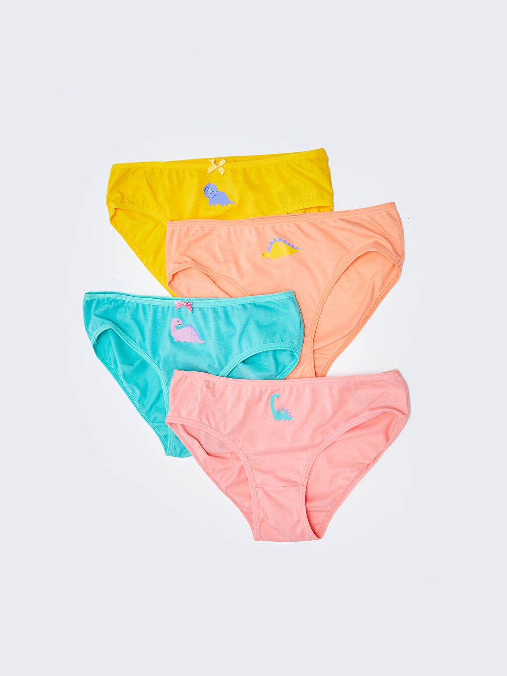 Turkuaz Baskılı Pamuklu Kız Çocuk Külot 4'lü