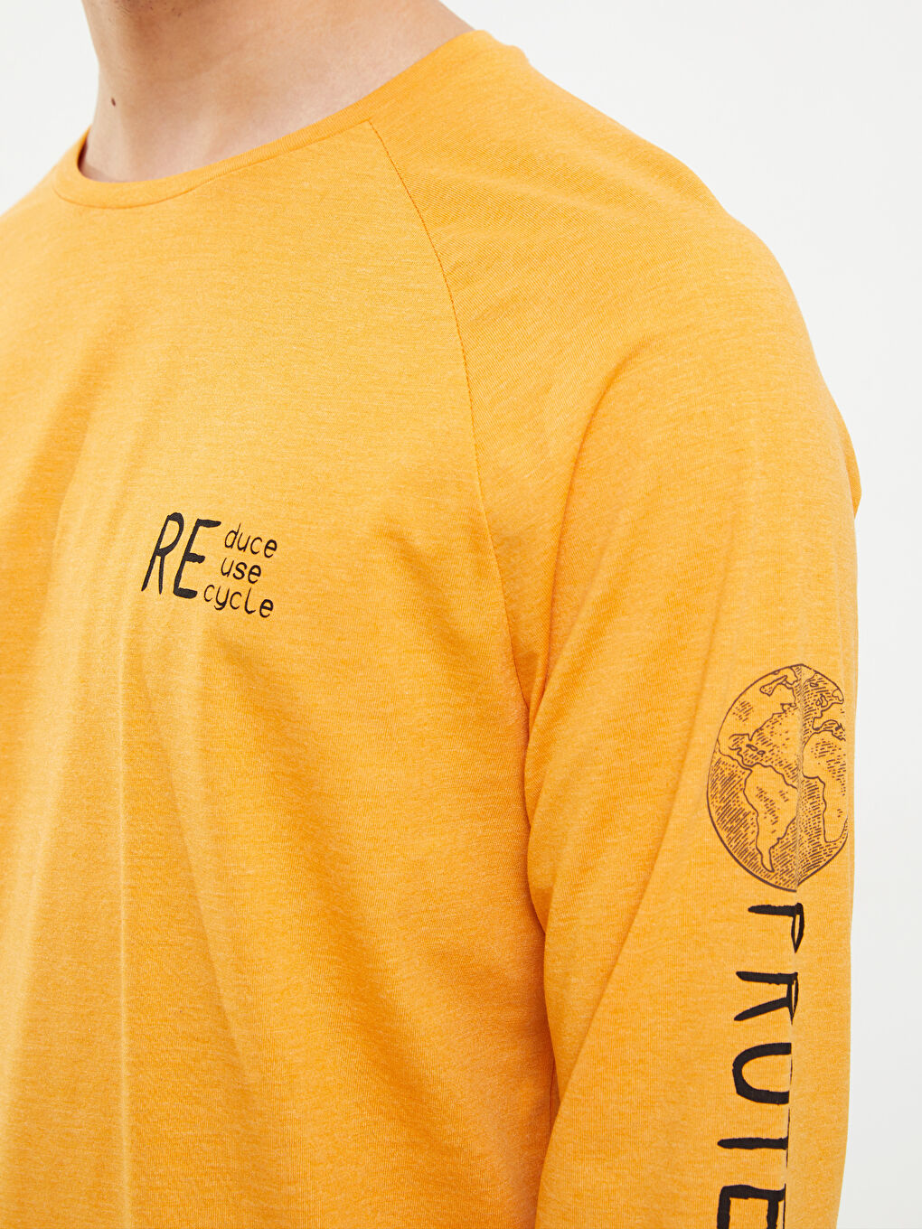 Crew Neck Long Sleeve Printed Men's T-shirt -S2H326Z8-FGY