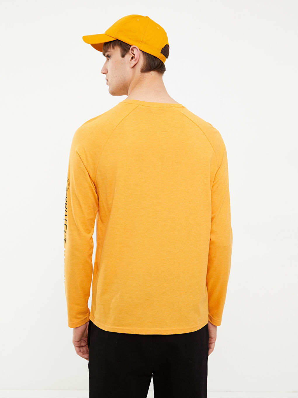 Crew Neck Long Sleeve Printed Men's T-shirt -S2H326Z8-FGY