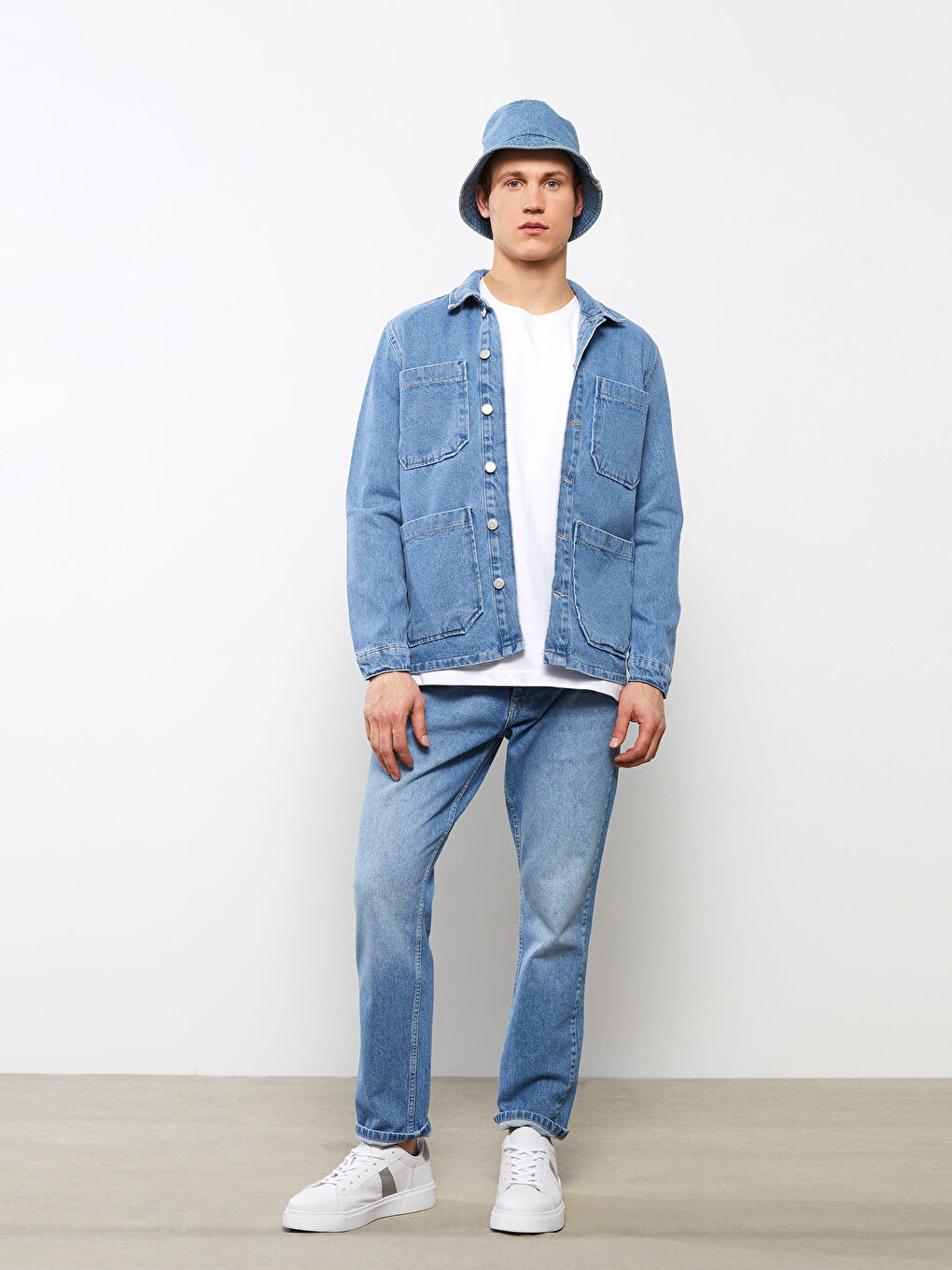 Geacă de Blugi Sustenabilă pentru Bărbați Croială Standard