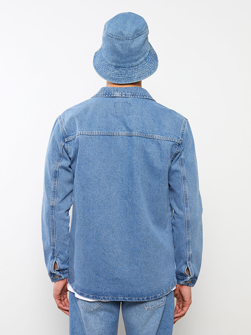 Geacă de Blugi Sustenabilă pentru Bărbați Croială Standard-3