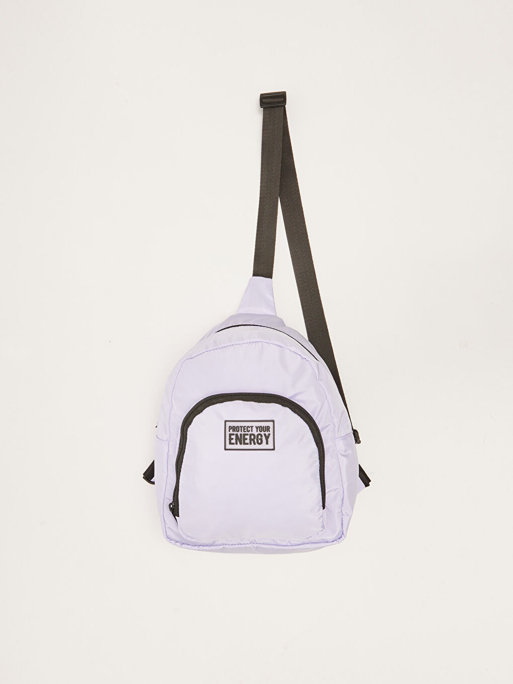 شنطة ظهر و شنطة صدر بناتي قماش باراشوت بطباعة ملصقات