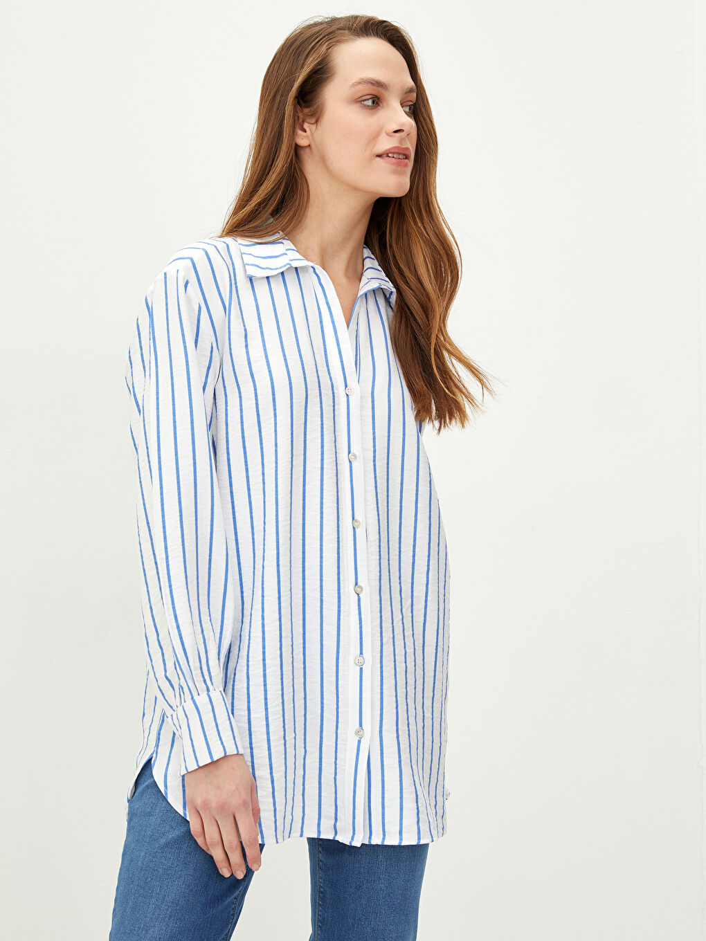 Tunique Chemise Rayée pour Femmes-1