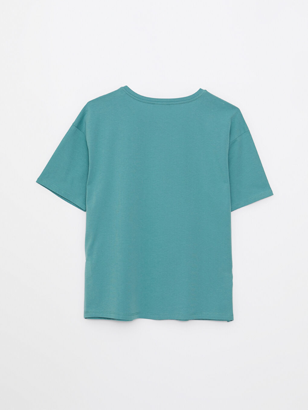 Crew Neck Printed Short Sleeve Cotton Women's T-shirt-6