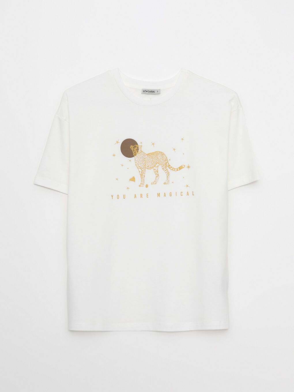 LCW Vision T-shirt en Coton à Manches Courtes Imprimé à Col Rond pour Femmes -S2H372Z8-R9J