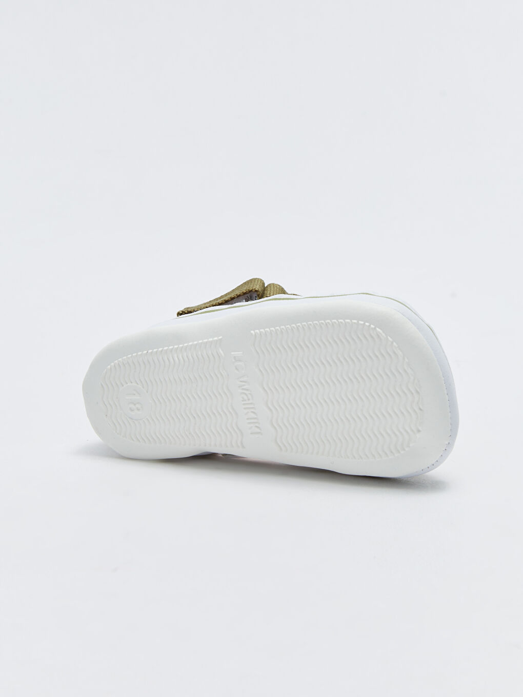 Haki Bant Detaylı Erkek Bebek Yürüme Öncesi Ev Ayakkabısı-3