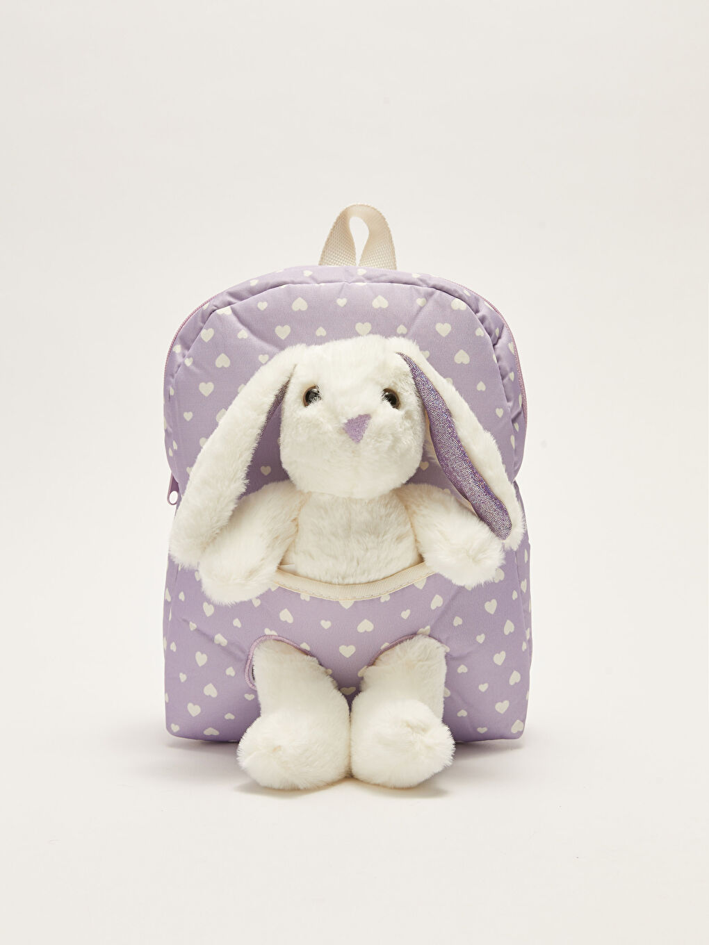 Lila Pelüş Oyuncaklı Desenli Kız Çocuk Sırt Çantası