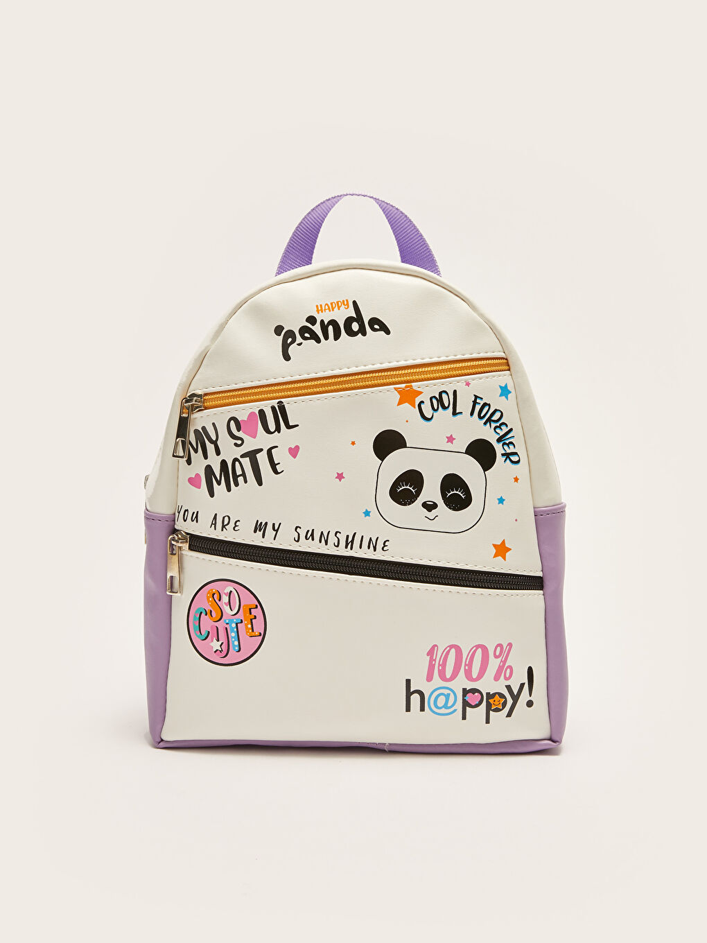 Жасанды былғары принтті қыздардың рюкзагы-1