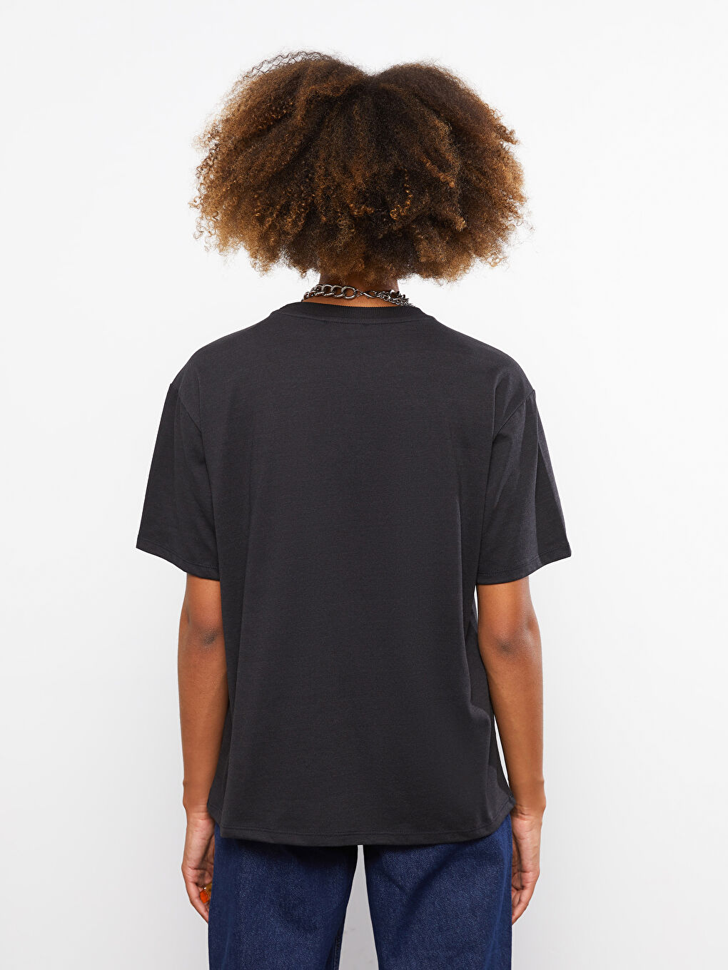 Crew Neck Dumbo Printed Short Sleeve Women's T-Shirt-5