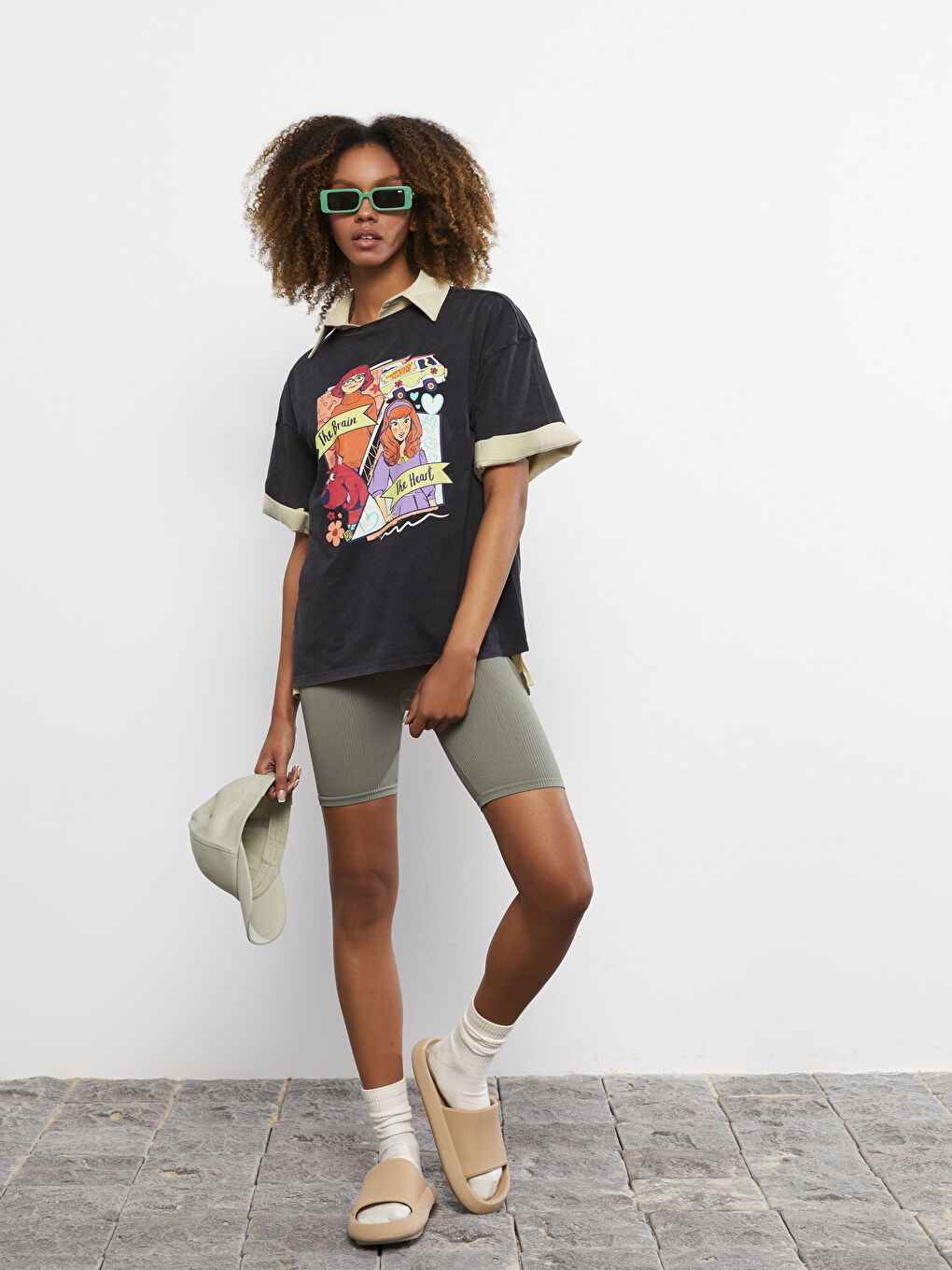 LCW Vision Crew Neck Scooby Doo Printed Short Sleeve Cotton Women's T-Shirt -S2H401Z8-HFF