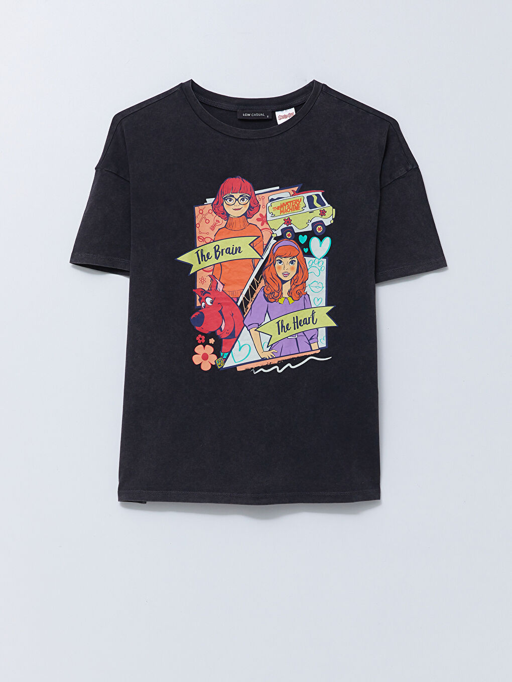 LCW Vision Crew Neck Scooby Doo Printed Short Sleeve Cotton Women's T-Shirt -S2H401Z8-HFF